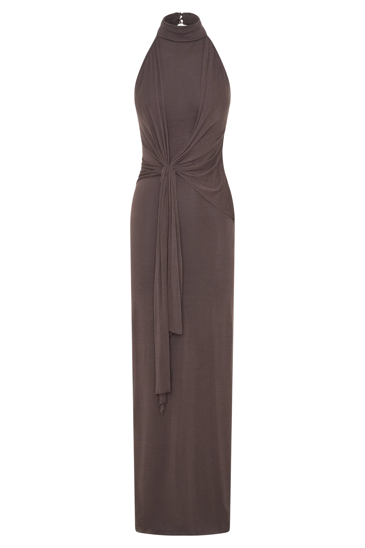 Cindylou Halter Knit Maxi Dress Peppercorn