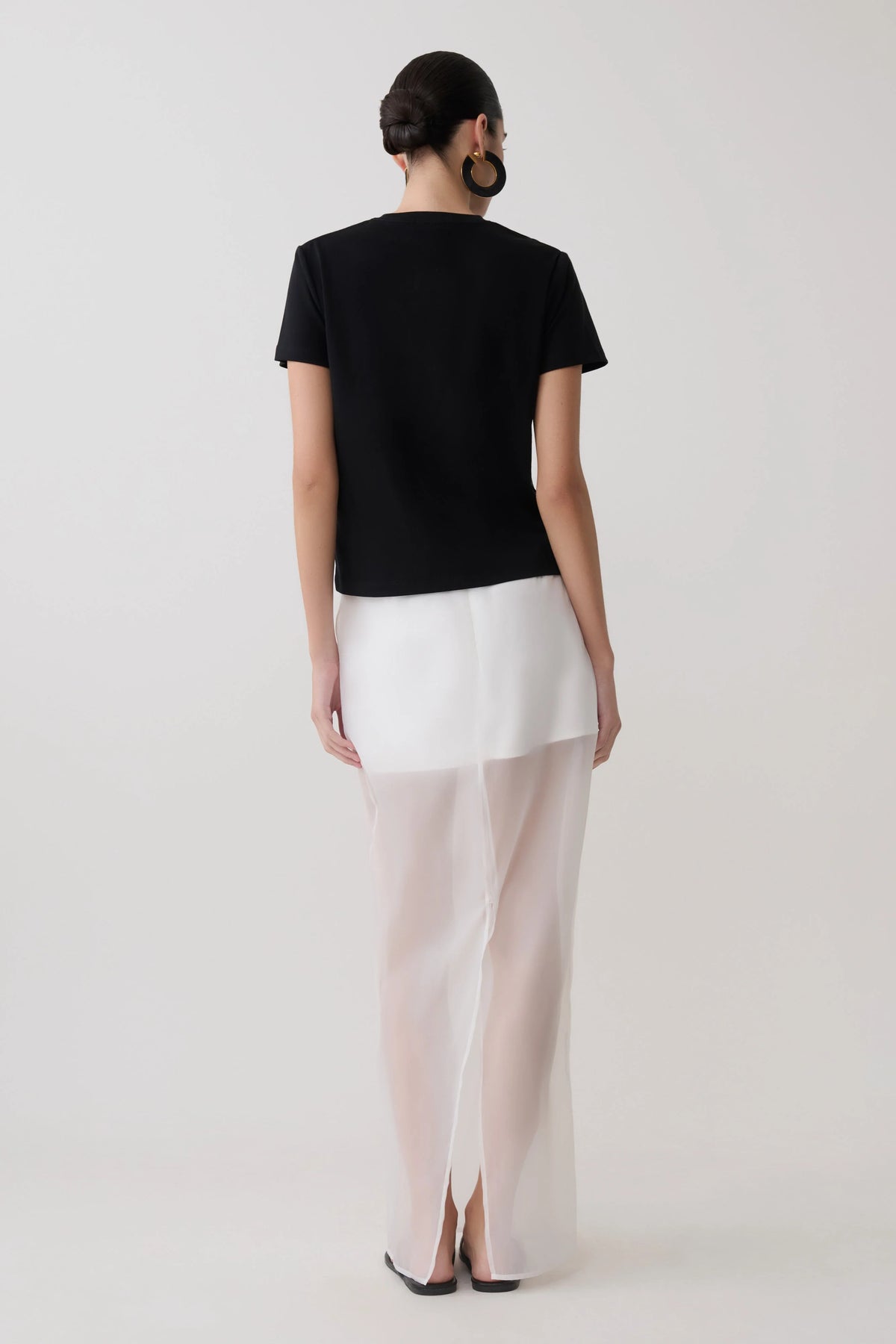 Ximena Organza Maxi Skirt White