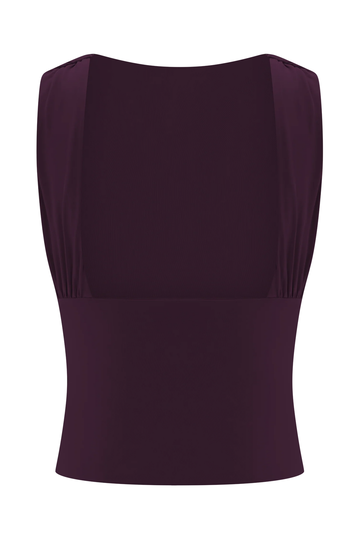 Erina Slinky Open Back Top Aubergine
