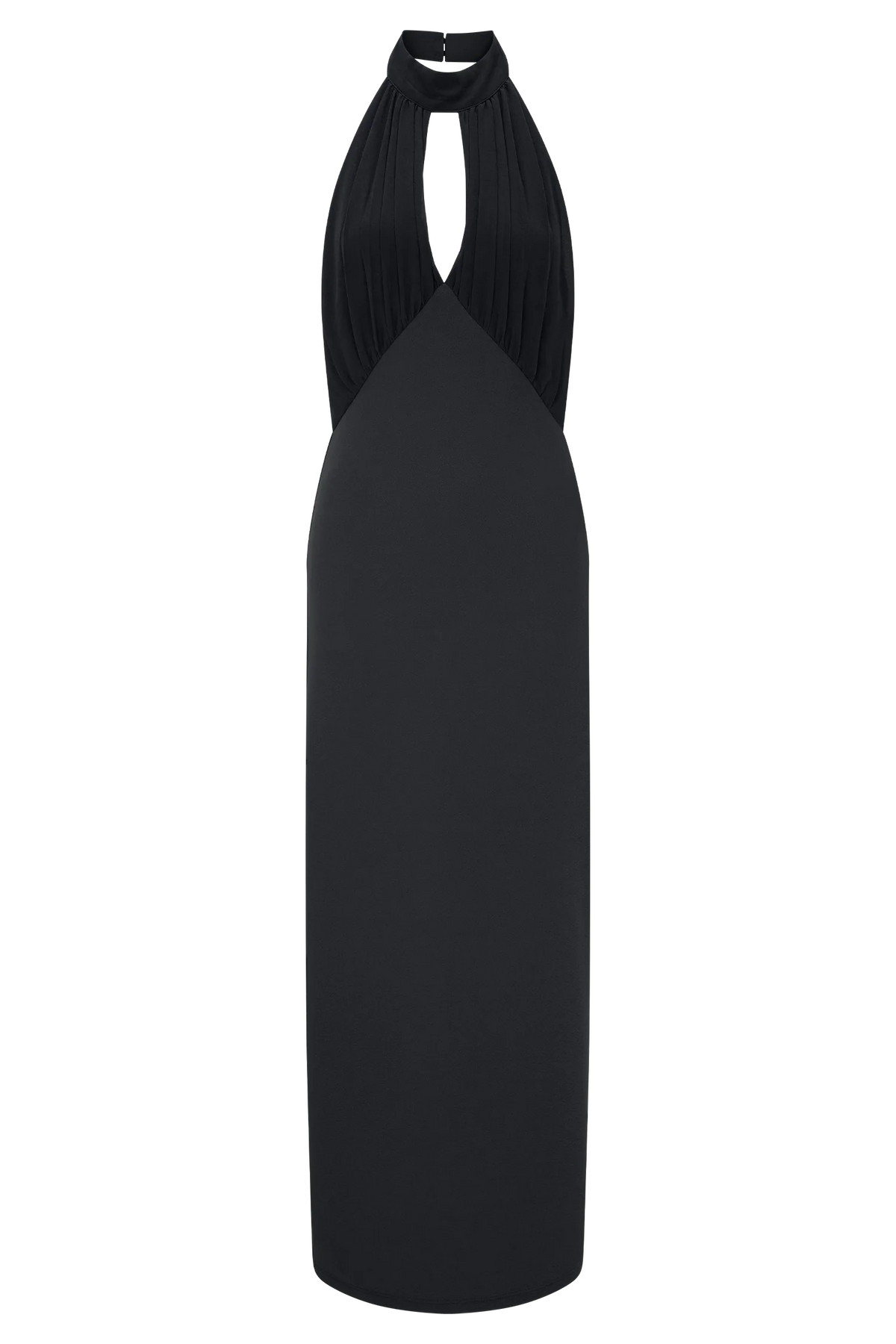 Mierah Halter Midi Dress Black