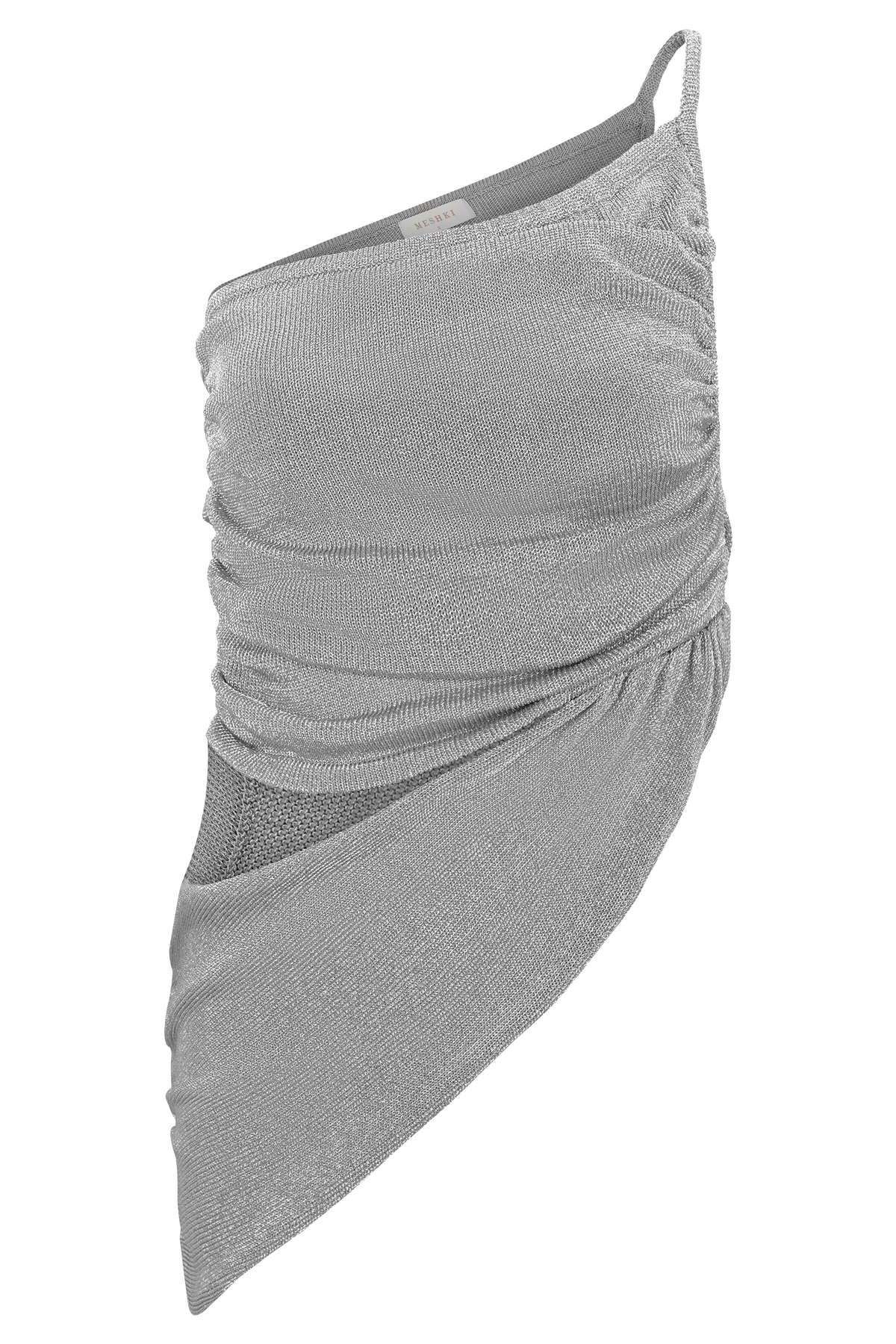 Corah Lurex Drape Knit Top Silver