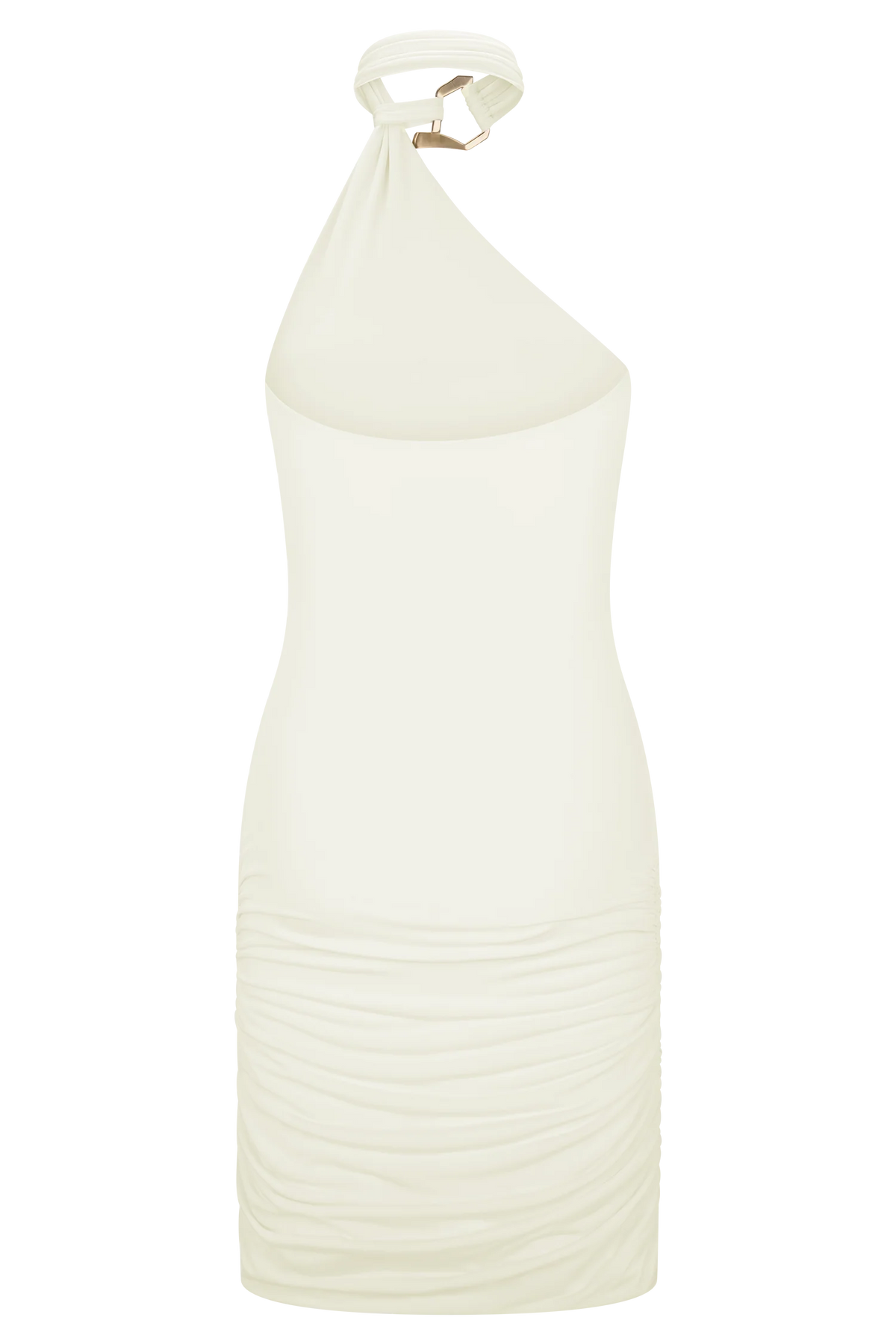 Mariposa Slinky Halter Mini Dress Ivory