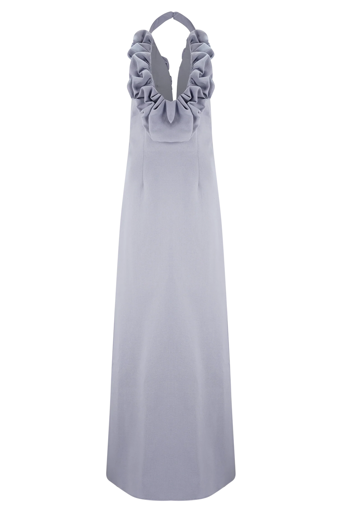 Carolyn Linen Bubble Maxi Dress Misty Blue