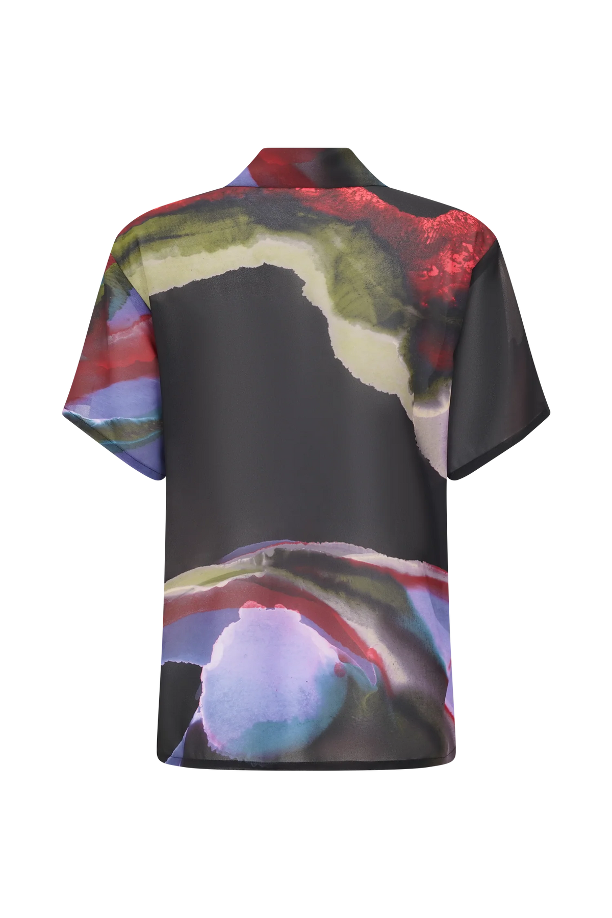 Rachel Chiffon Short Sleeve Shirt Multi Fluid Reverie Print