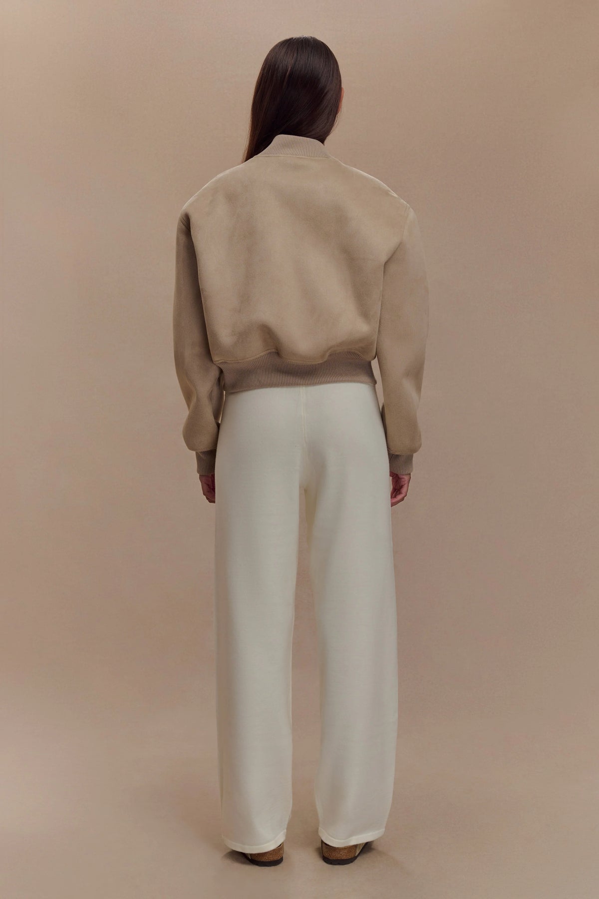 Rudy Suede Bomber Jacket Sand