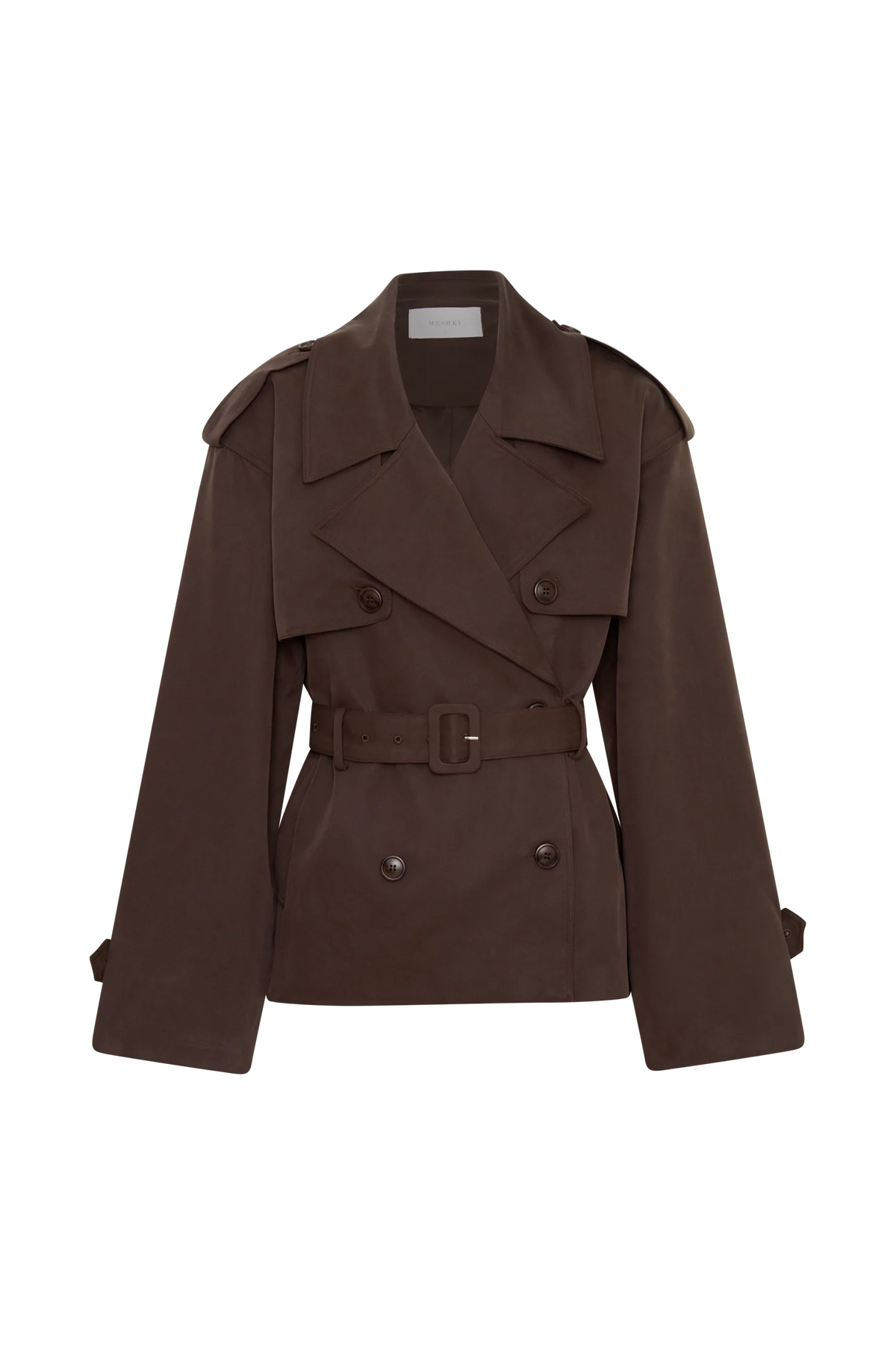 Alden Short Trench Jacket Chocolate