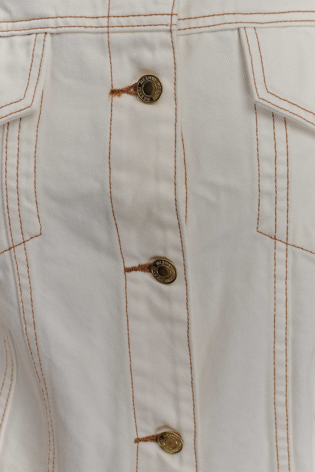 Kirra Cinched Denim Jacket White