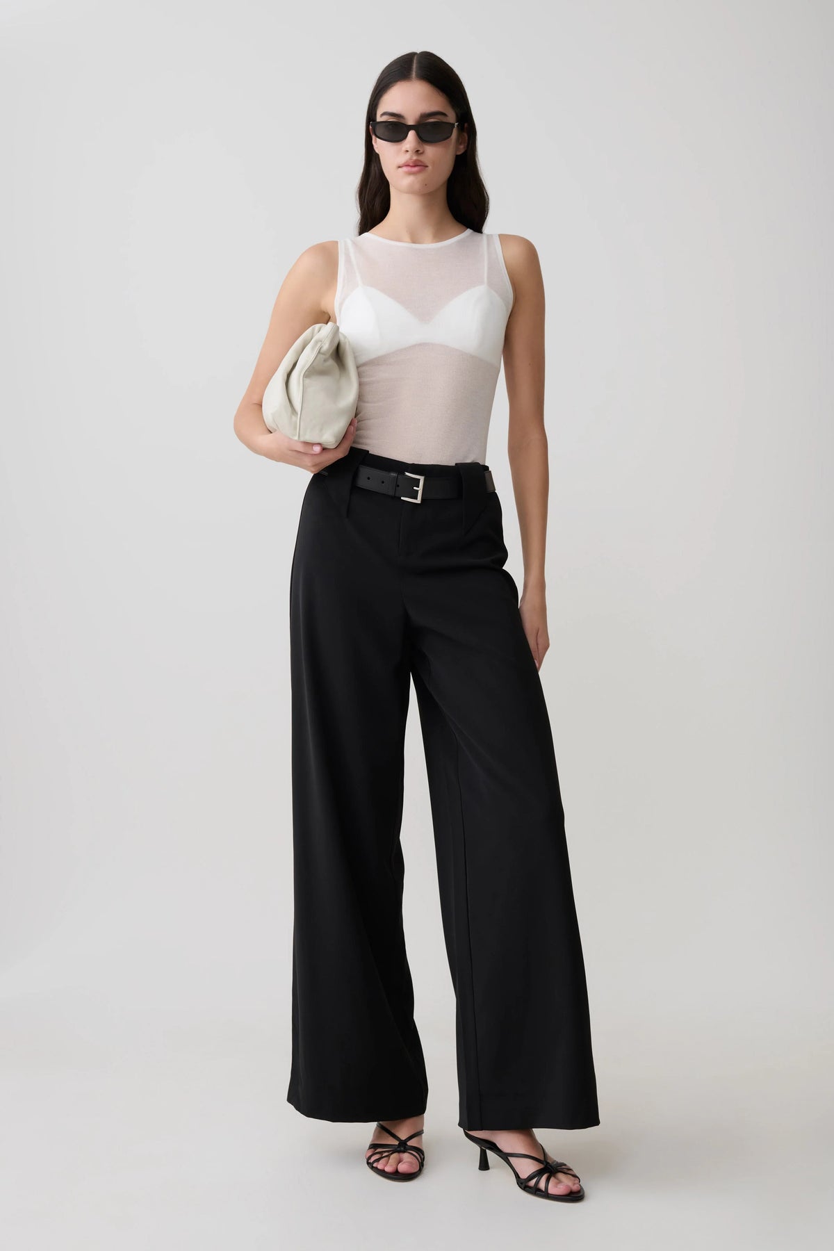 Arlo Wide Leg Suiting Trouser Black
