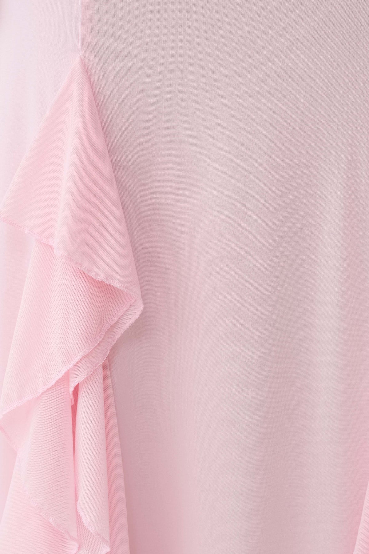Etta Ruffle Slinky Maxi Dress Pale Pink
