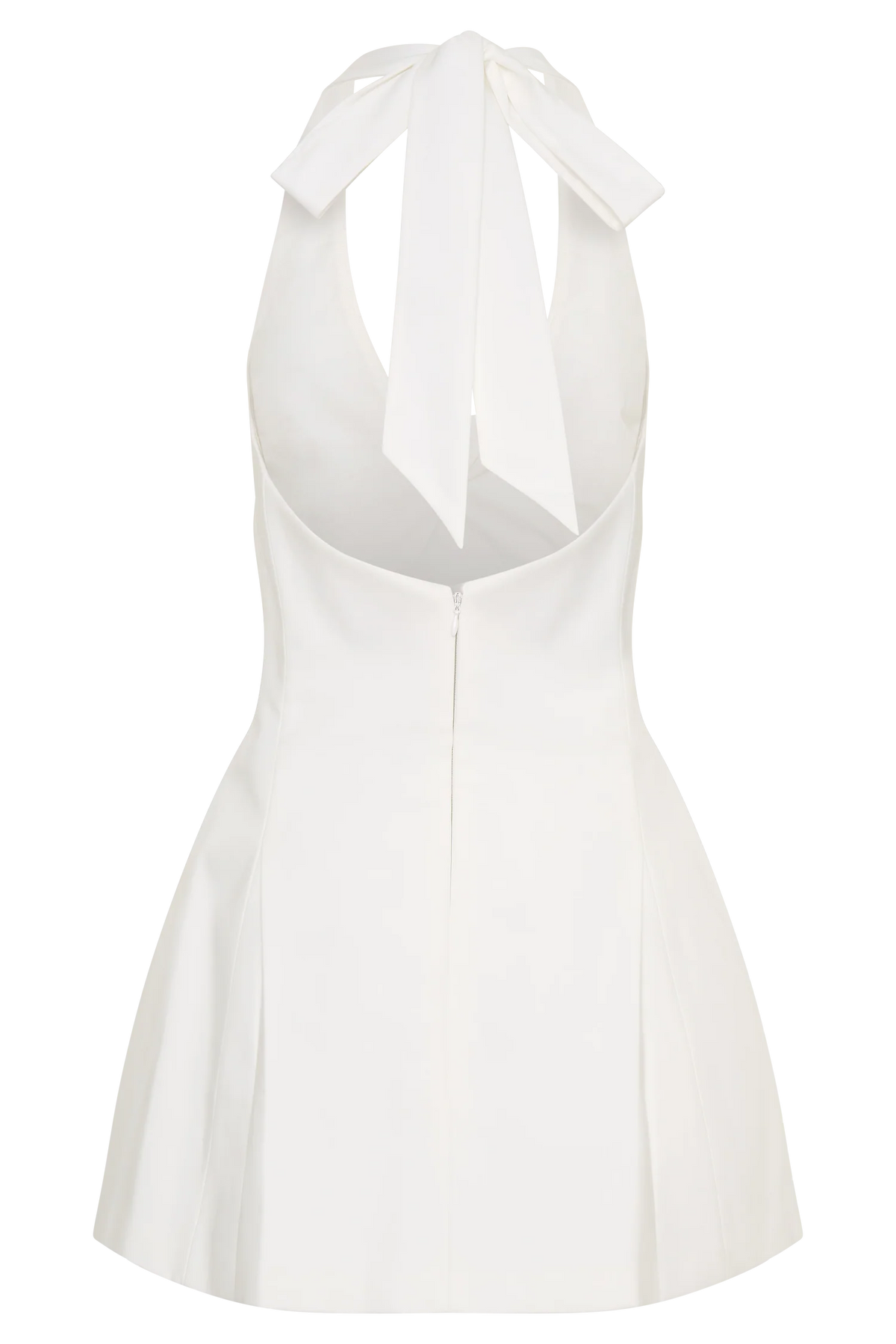 Nelly Halter Neck Cotton Mini Dress White