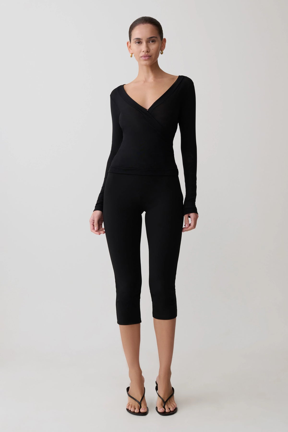 Lumi Long Sleeve Mesh Top Black