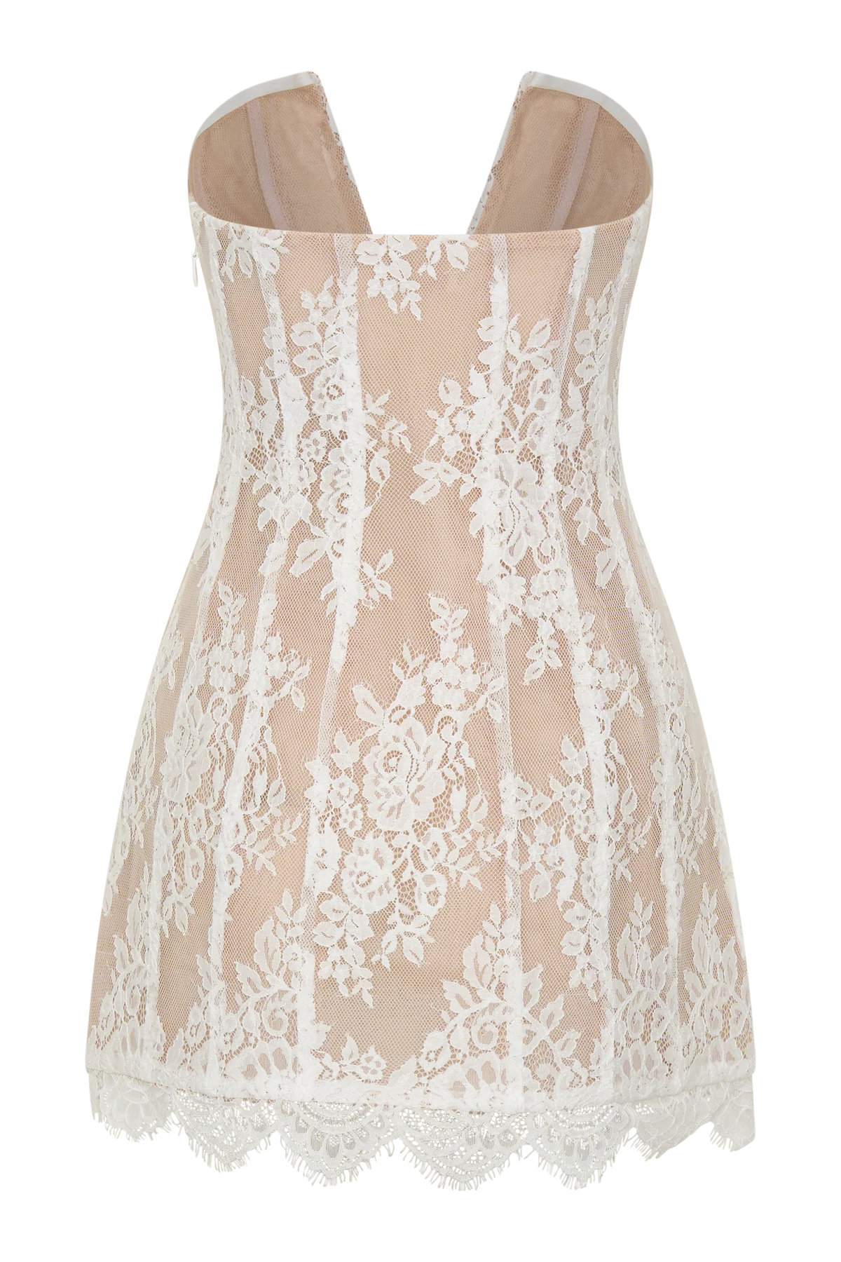 Zoey Lace Corset Mini Dress Ivory