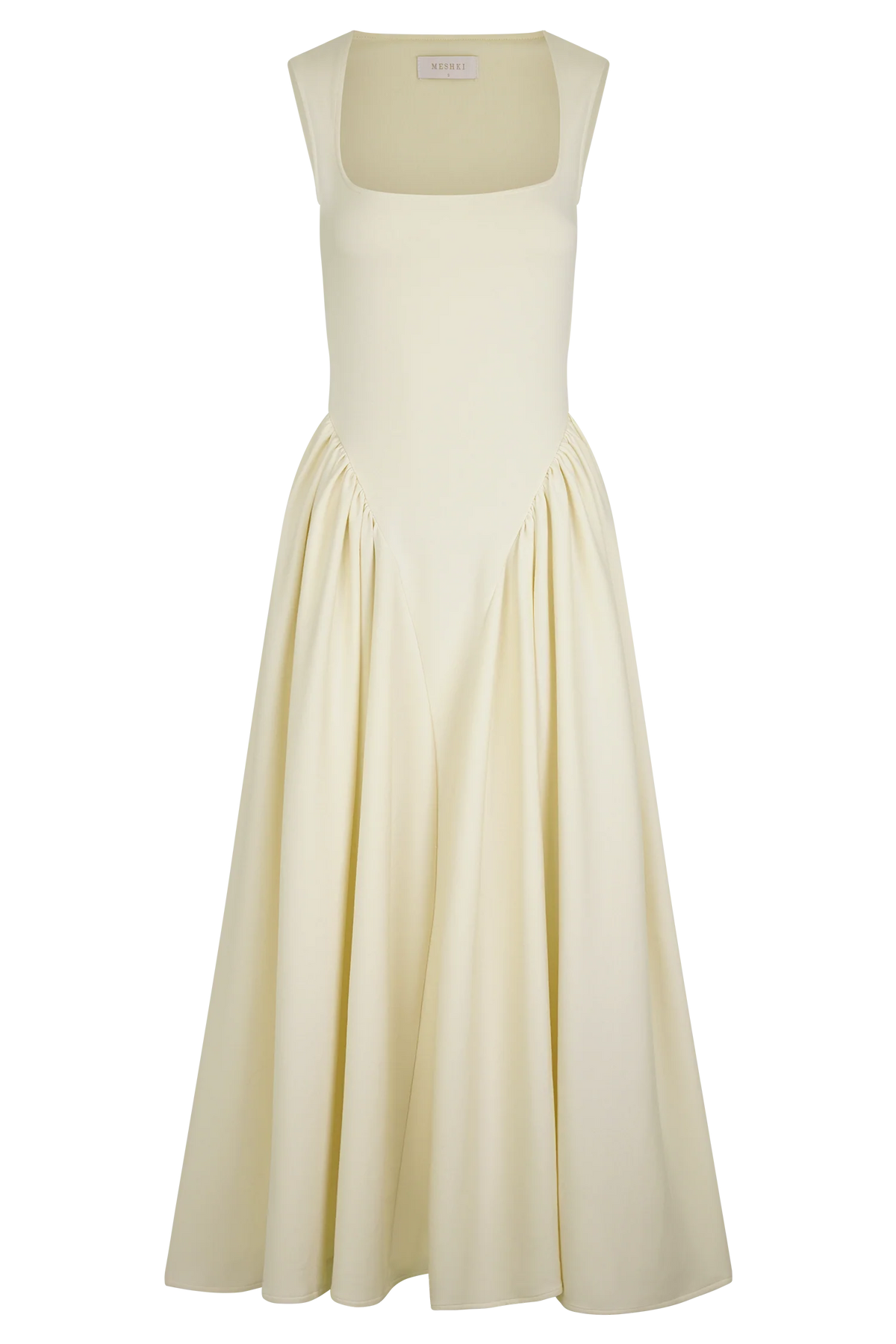 Sharon Scuba Jersey Midi Dress Ivory