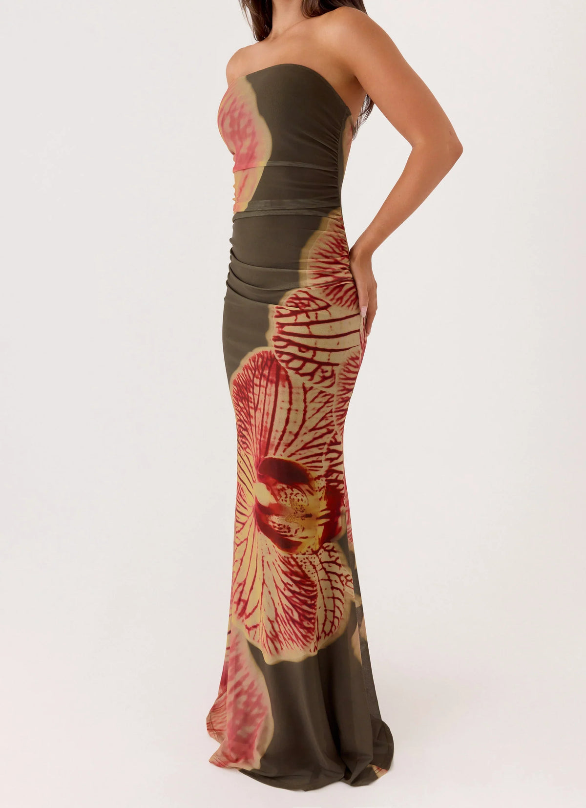 Iroha Strapless Maxi Dress Jungle Grove