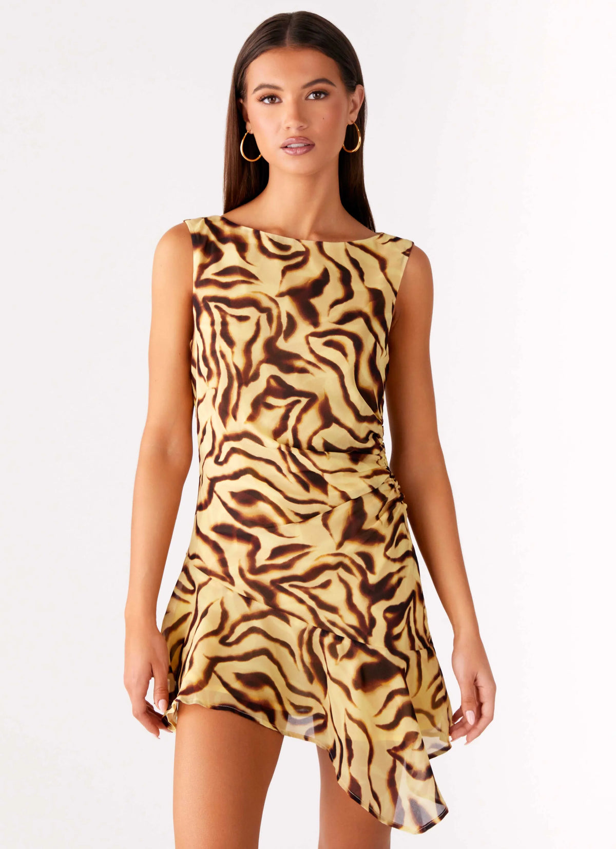 Maris Asymmetrical Mini Dress Laguna Print