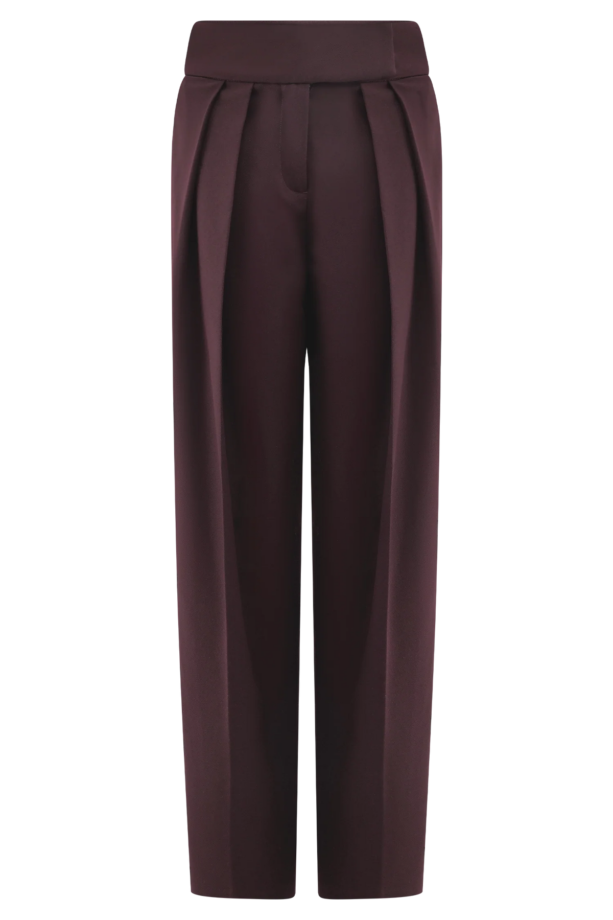 Penelope Pleated High Waisted Pants Chocolate