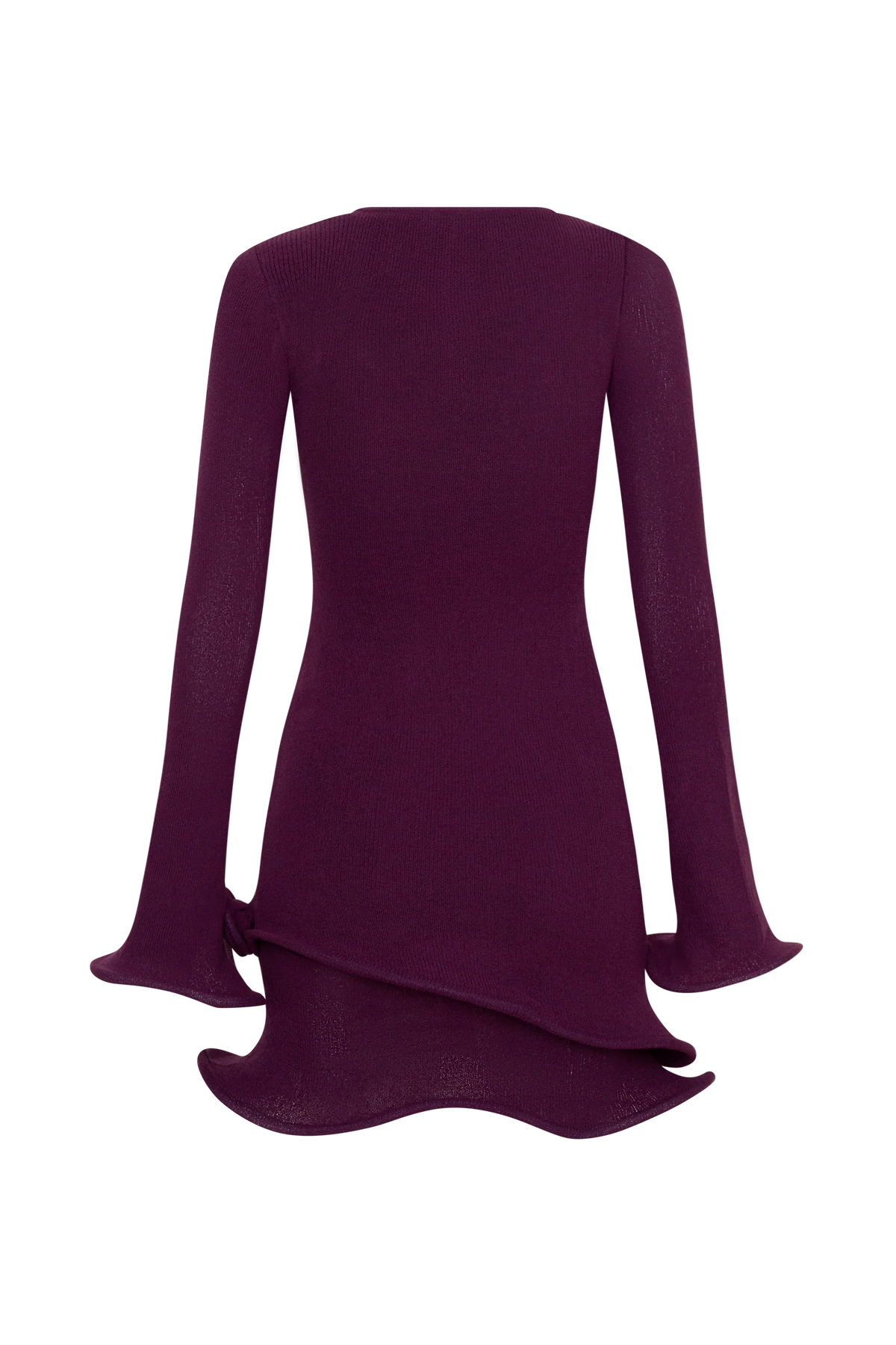 Samira Knit Long Sleeve Mini Dress Plum