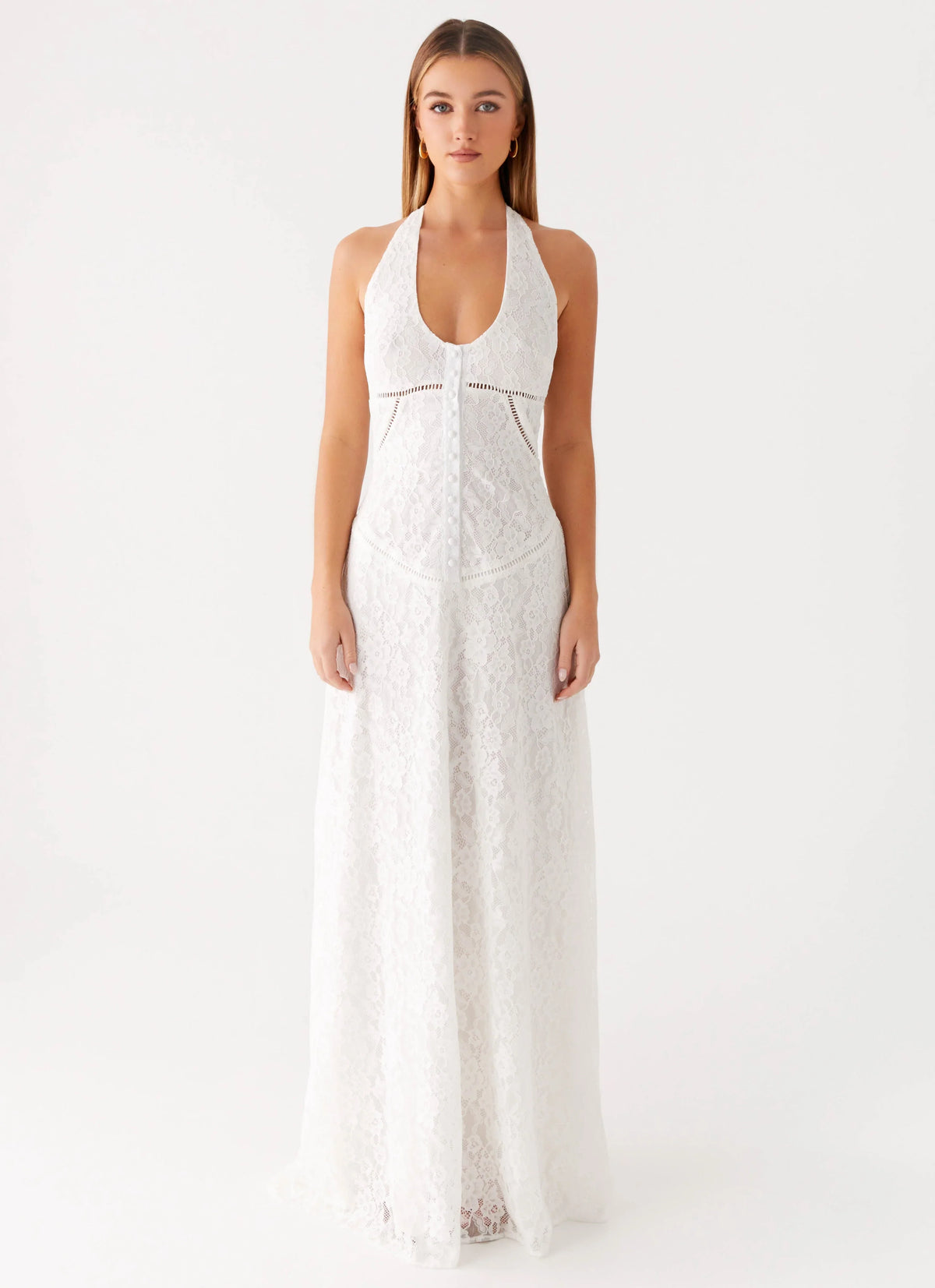 Ember Valley Cotton Maxi Dress Ivory