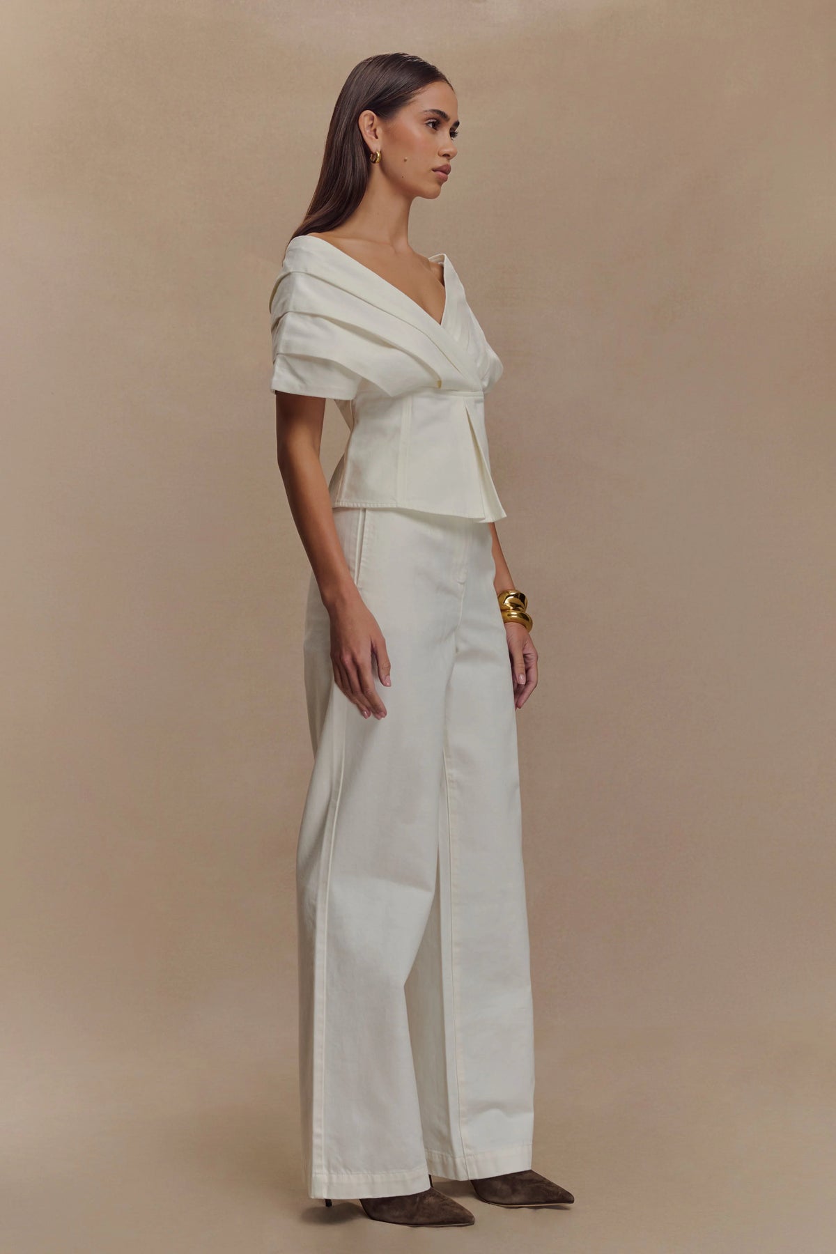 Rayne Wide Leg Denim Jeans White