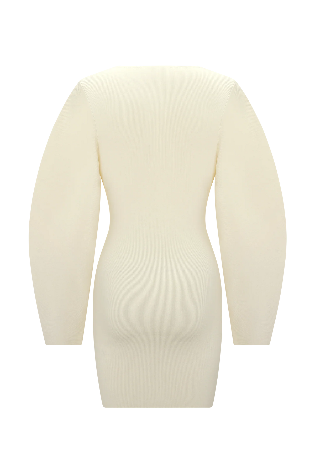 Billy Balloon Sleeve Knit Mini Dress Ivory