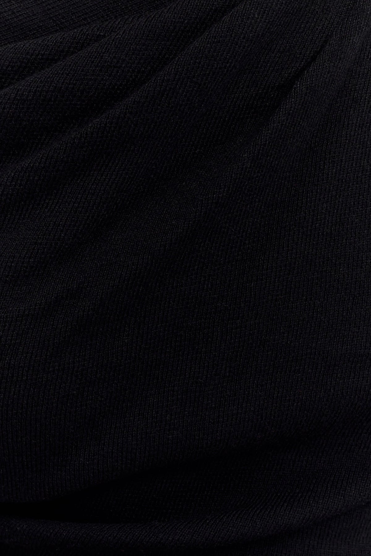 Culver Draped Twist Knit Top Black