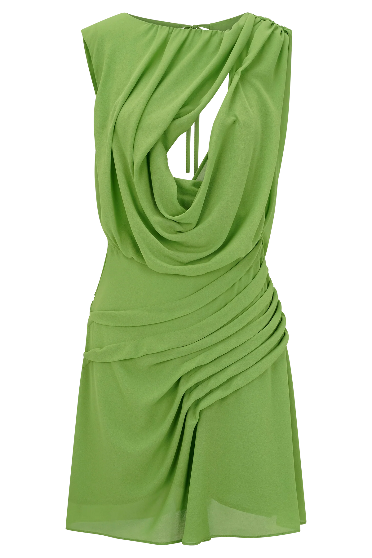 Oria Chiffon Mini Dress Green