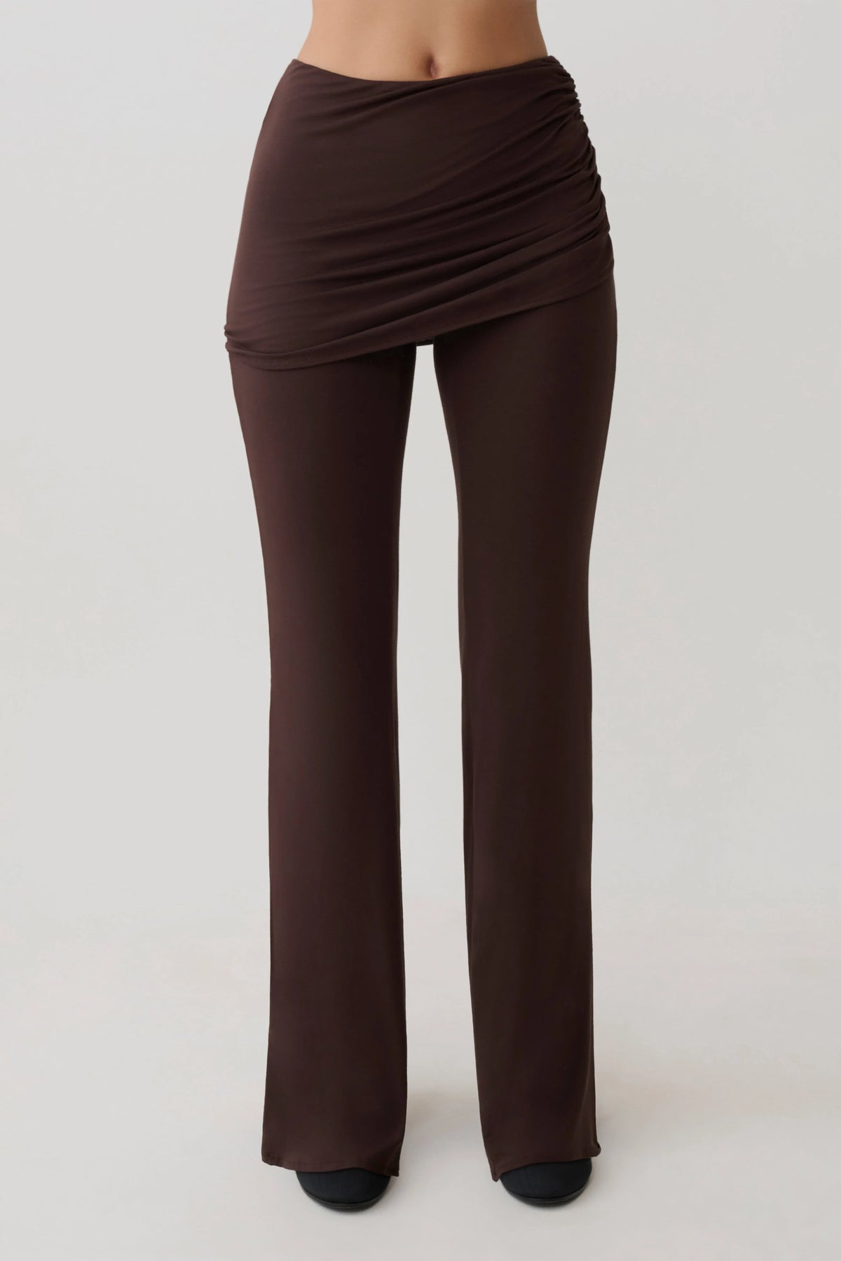 Keaton Modal Straight Leg Overlay Pant Espresso