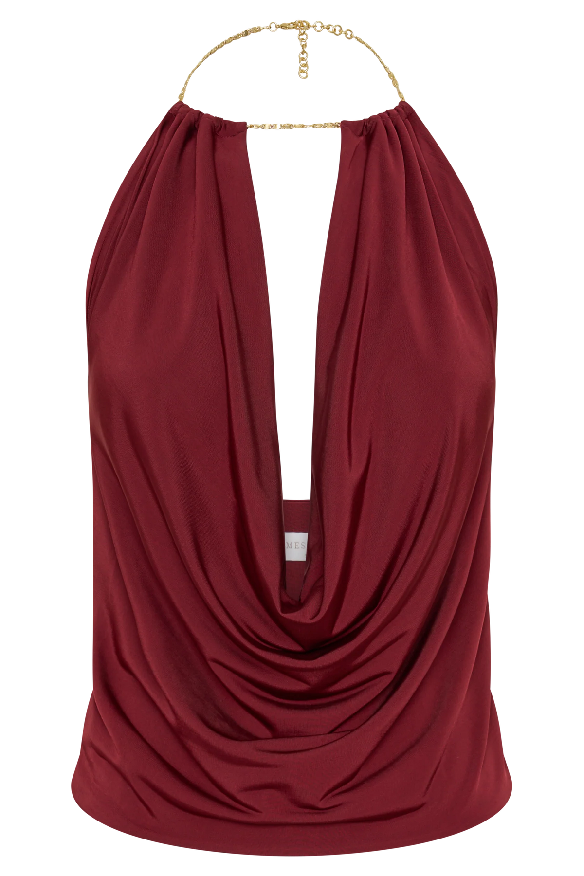 Banks Halter Neck Top With Hardware Wine