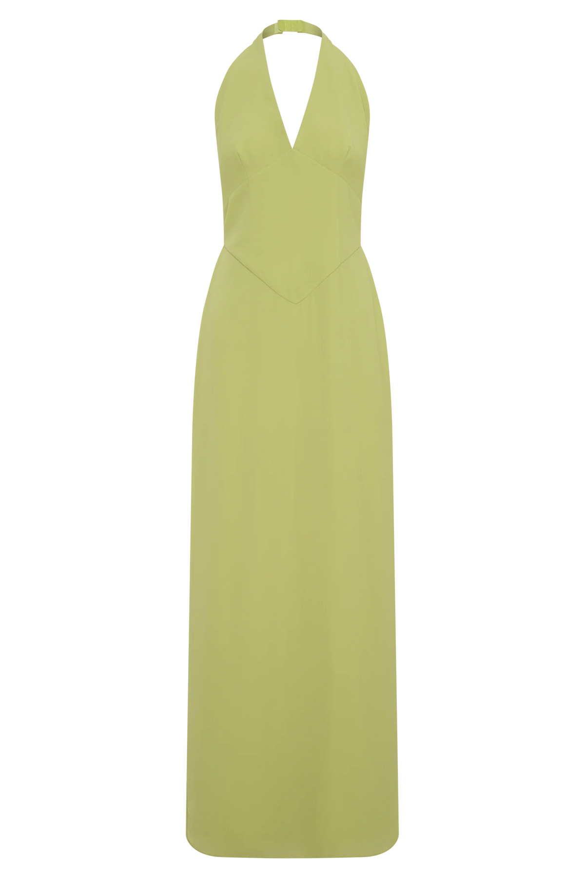 Valentina Chiffon Halter Maxi Dress Pistachio