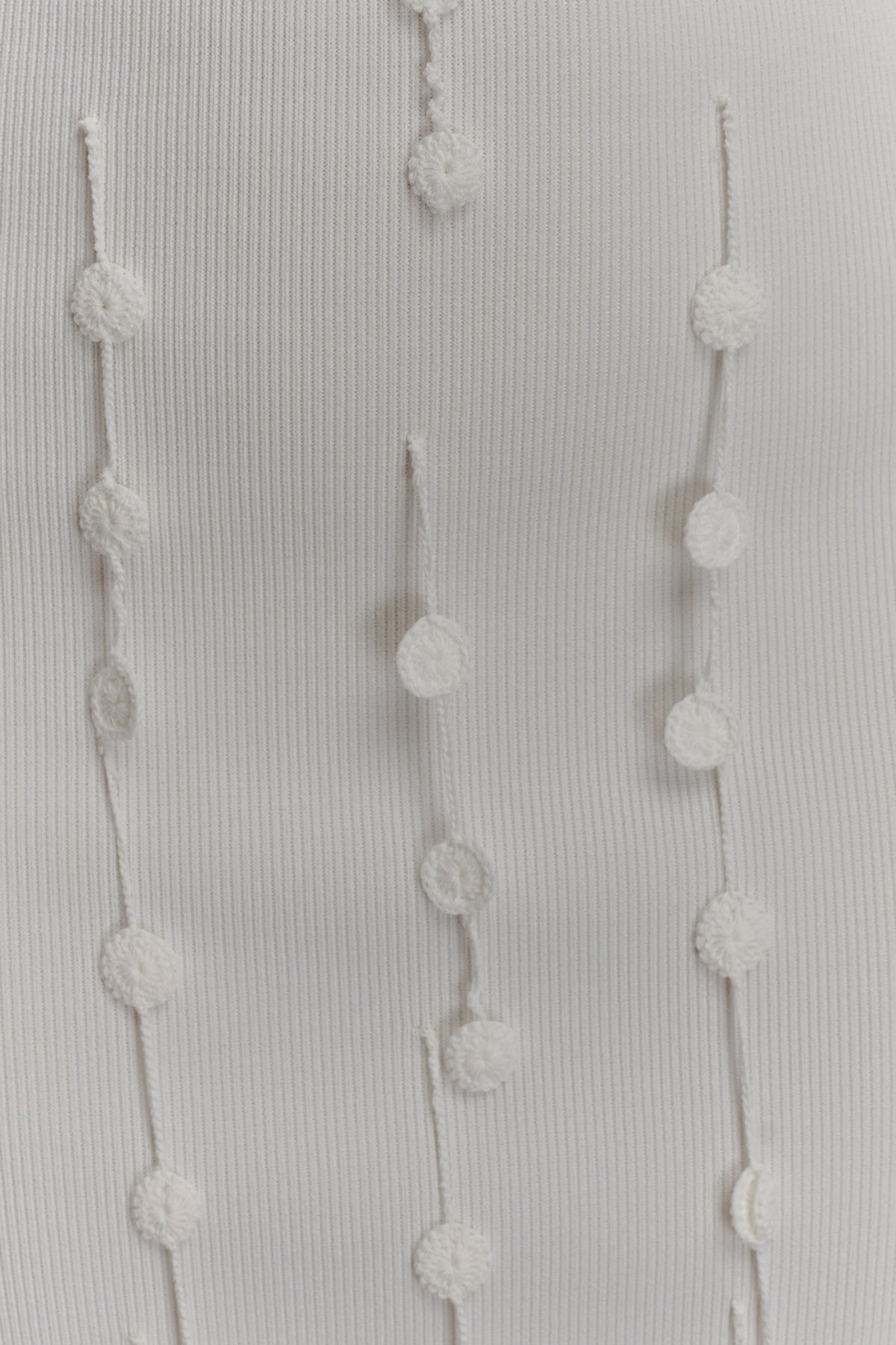 Tove Hand Knit Flower Mini Dress White