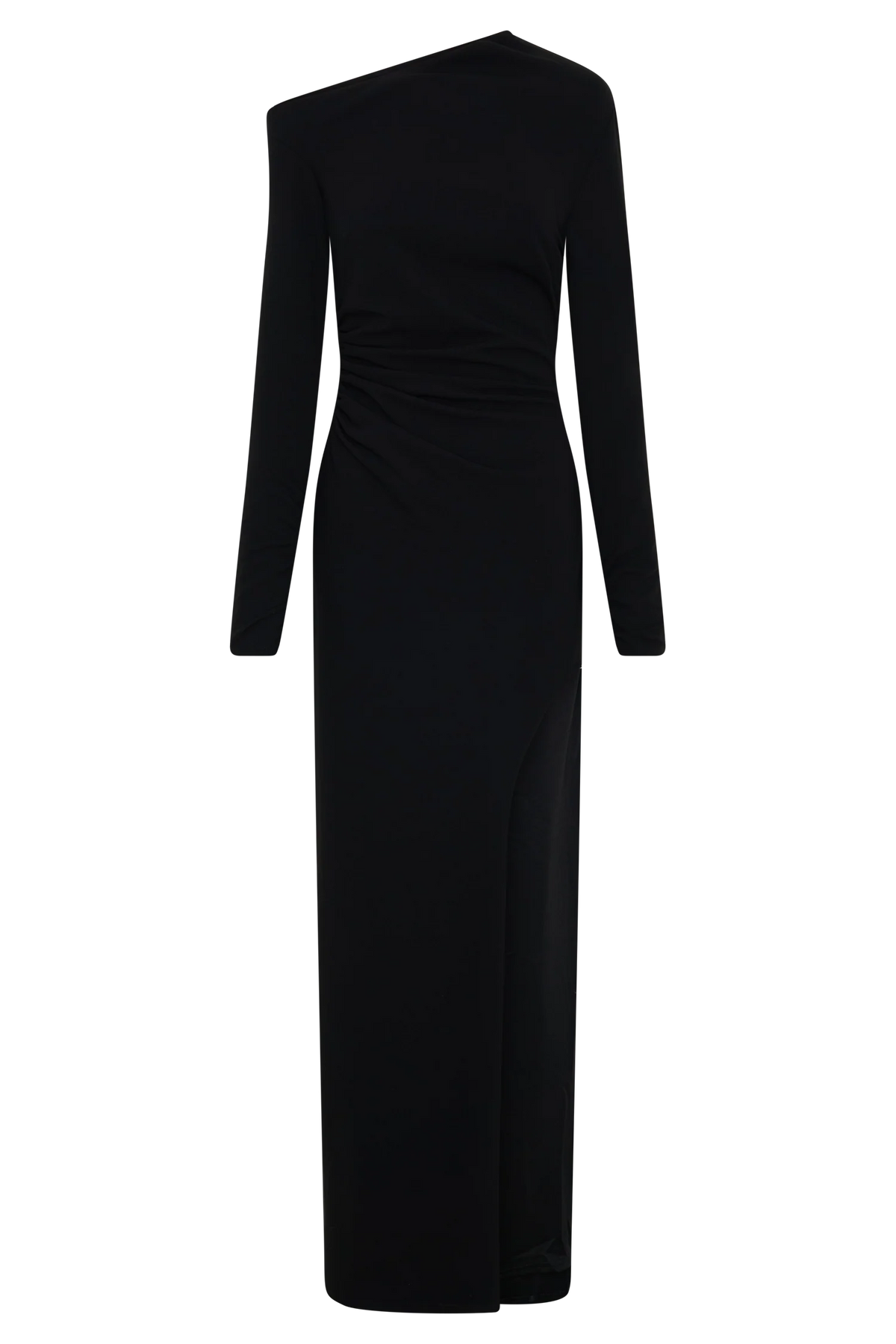 Thalyn Crepe Maxi Dress With Split Black