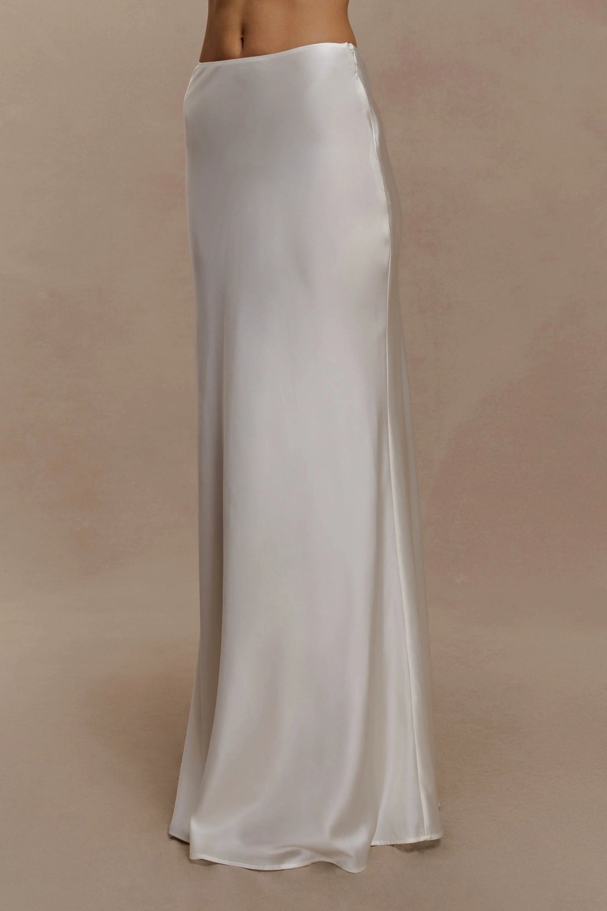 Sabrina Silk Blend Maxi Skirt Ivory