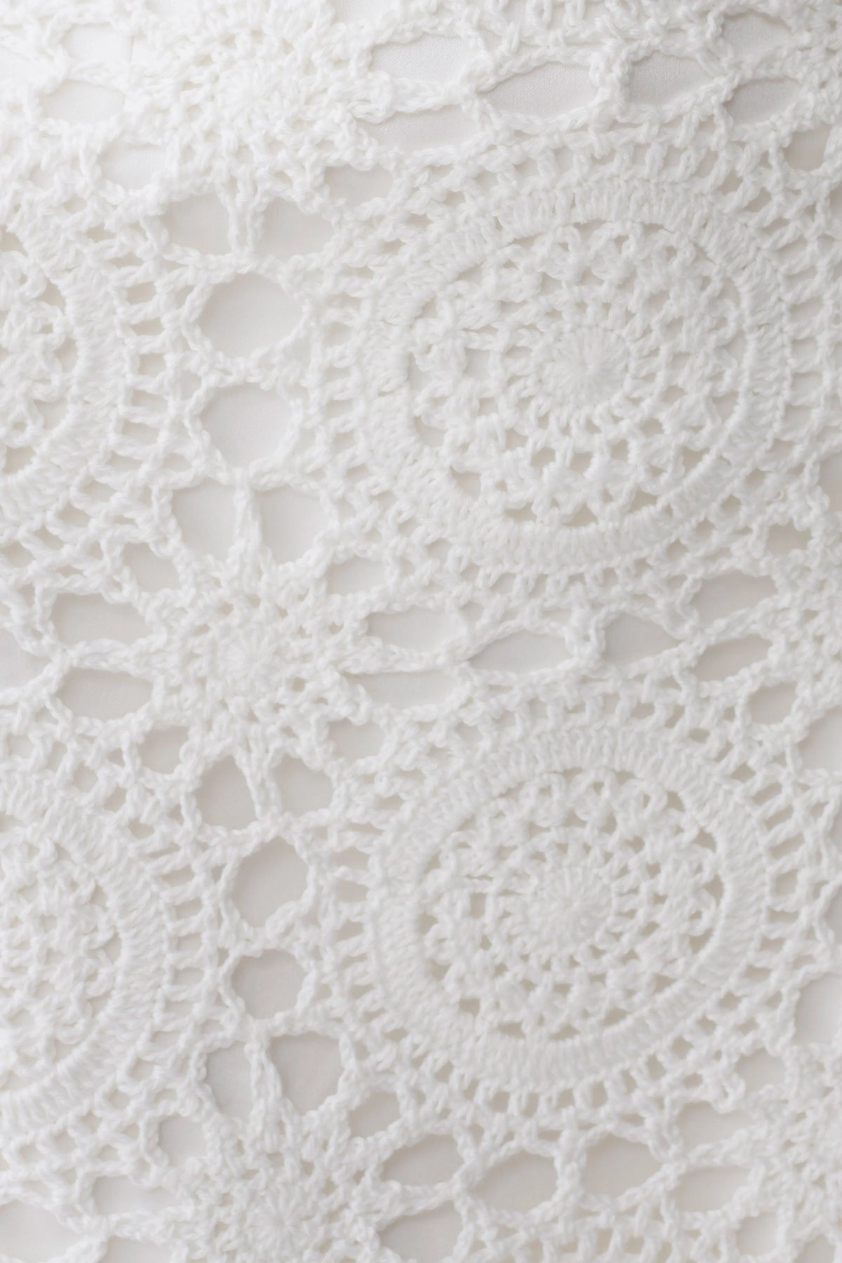 Stasia Strapless Crochet Mini Dress White