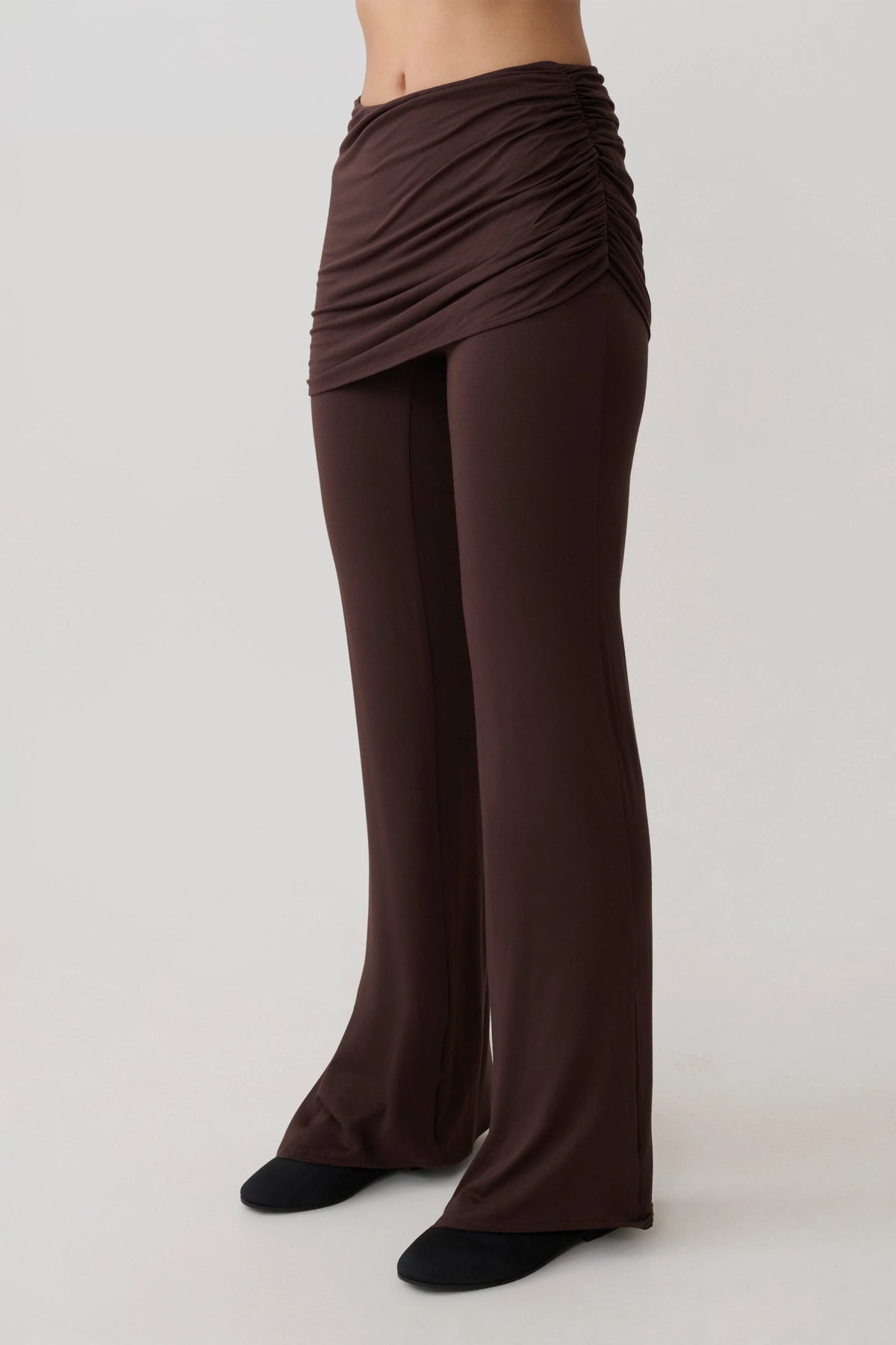 Keaton Modal Straight Leg Overlay Pant Espresso