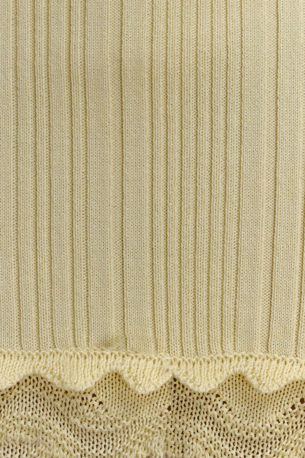Coleene Pointelle Knit Maxi Skirt Lemon