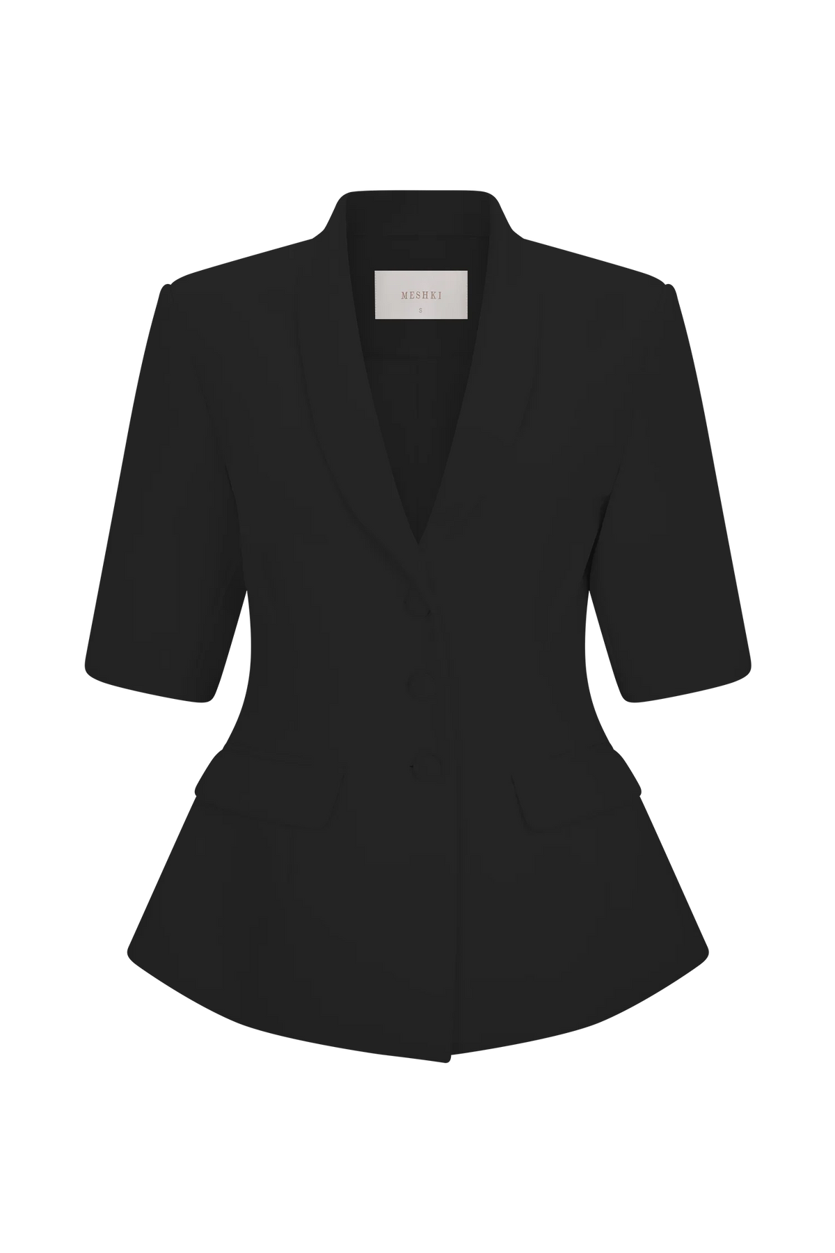 Opal Puff Sleeve Suiting Top Black