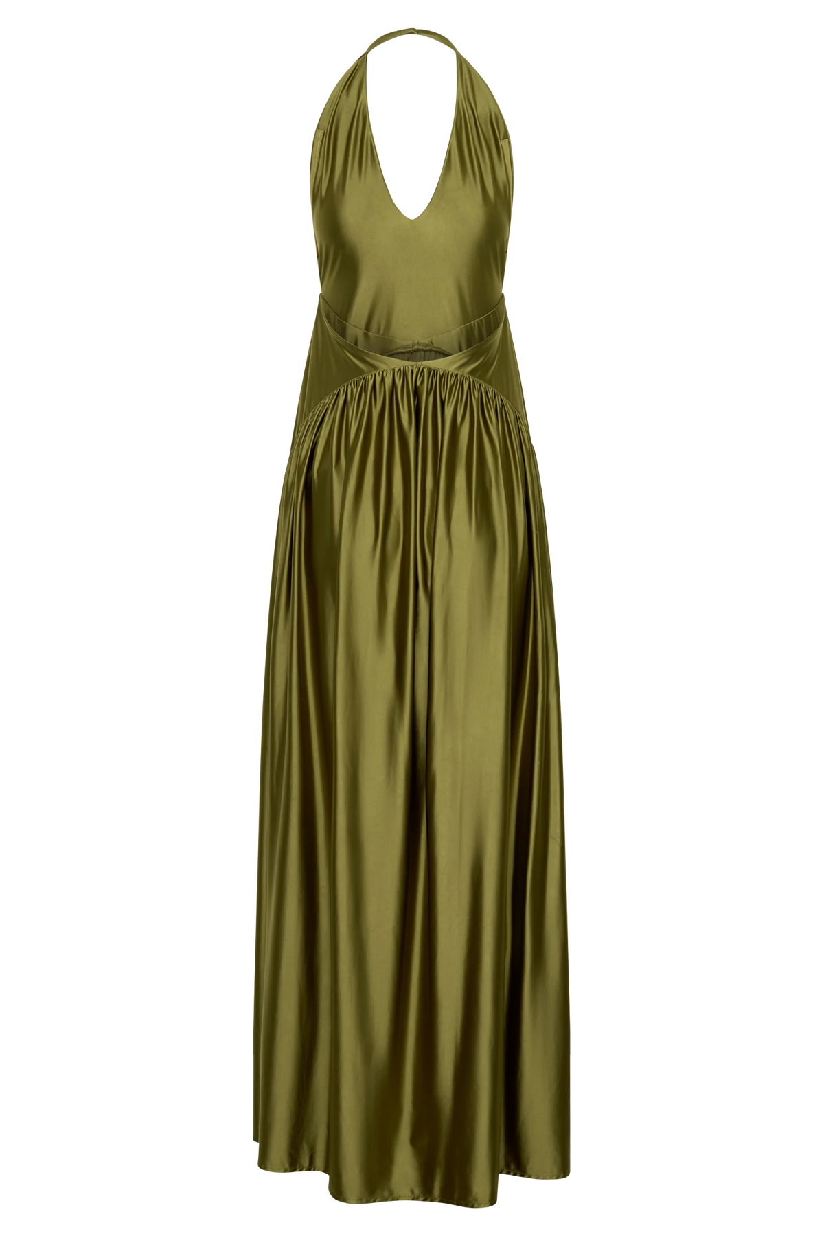 Cypress Halter Maxi Dress Olive