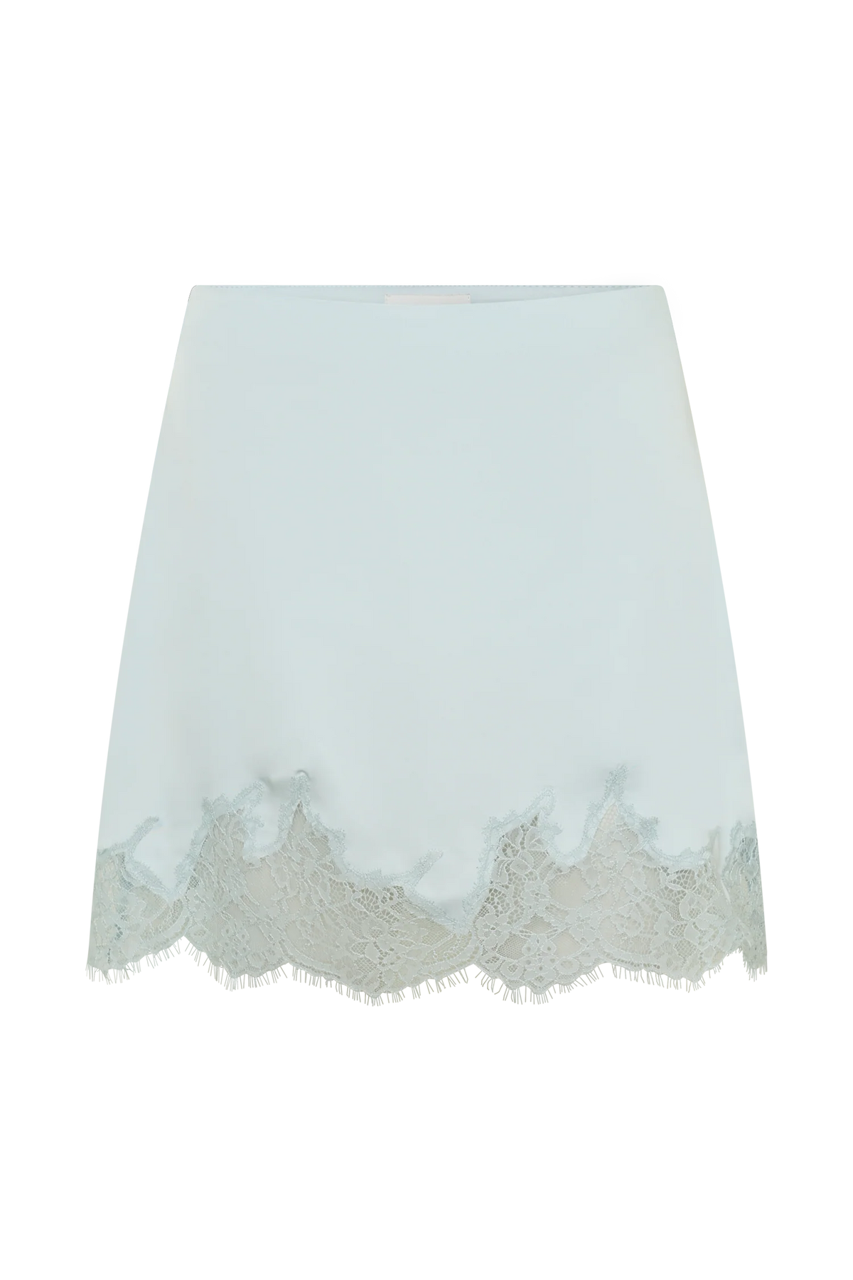 Nina Lace And Satin Mini Skirt Ice Blue