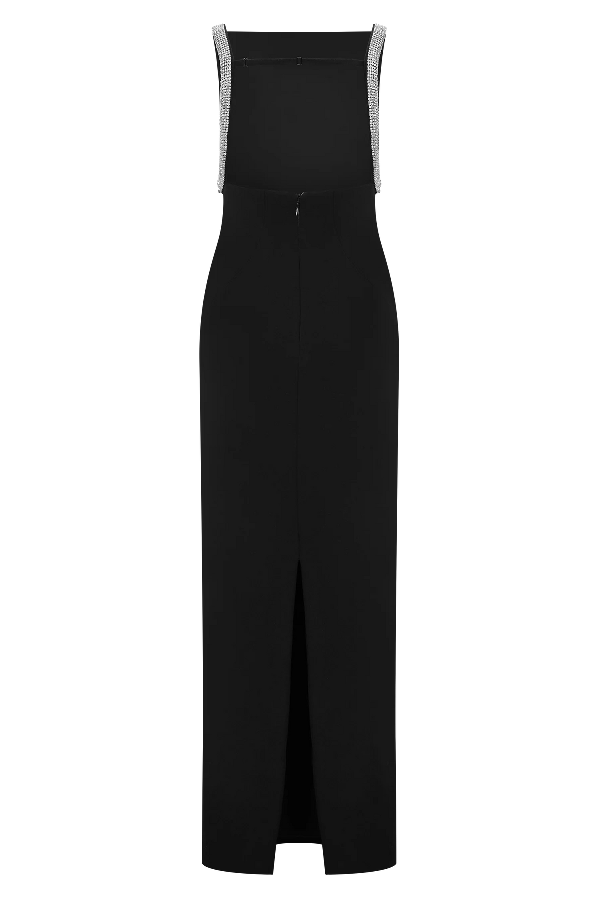 Lorde Embellished Crepe Maxi Dress Black