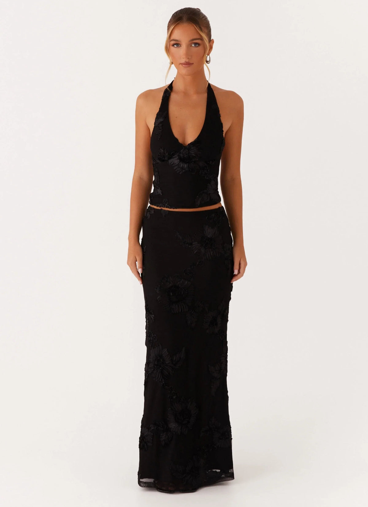 Radiate Maxi Skirt Black
