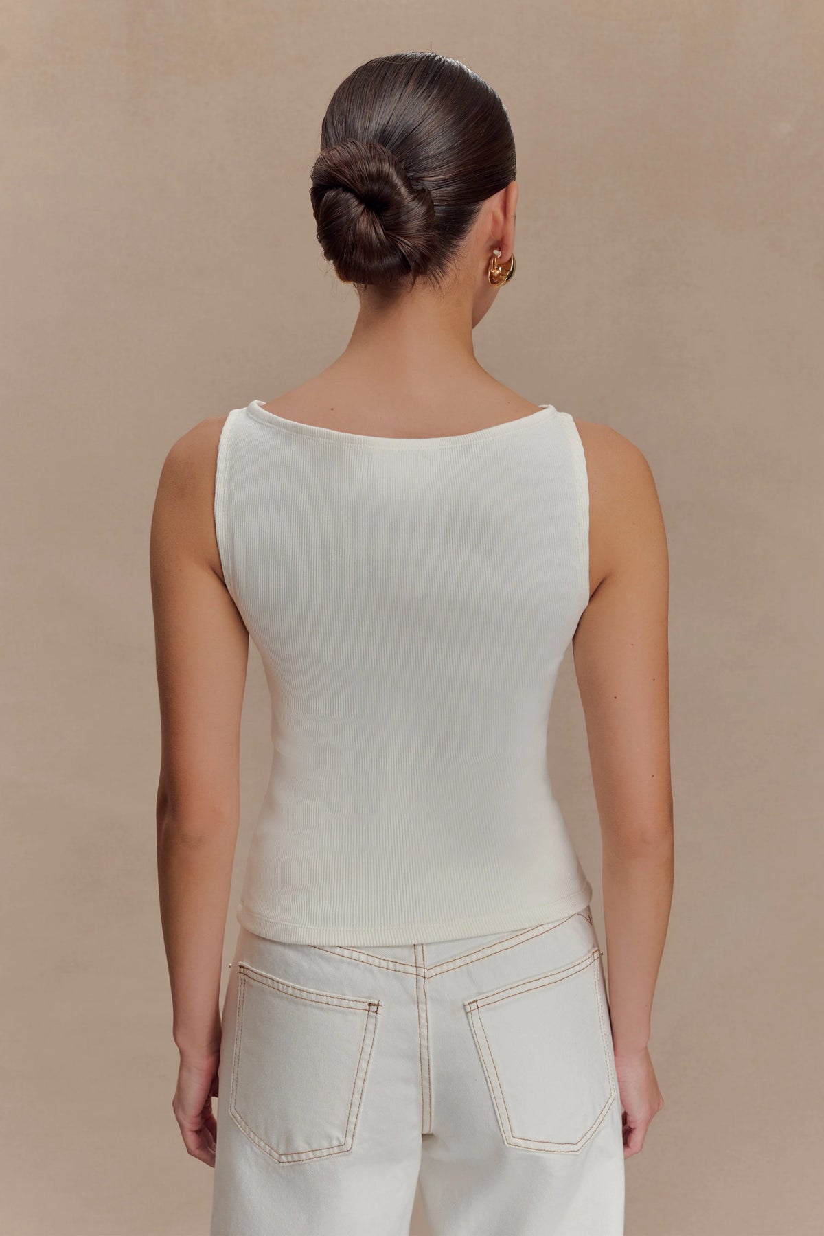 Coraline Panelled Sleeveless Top White