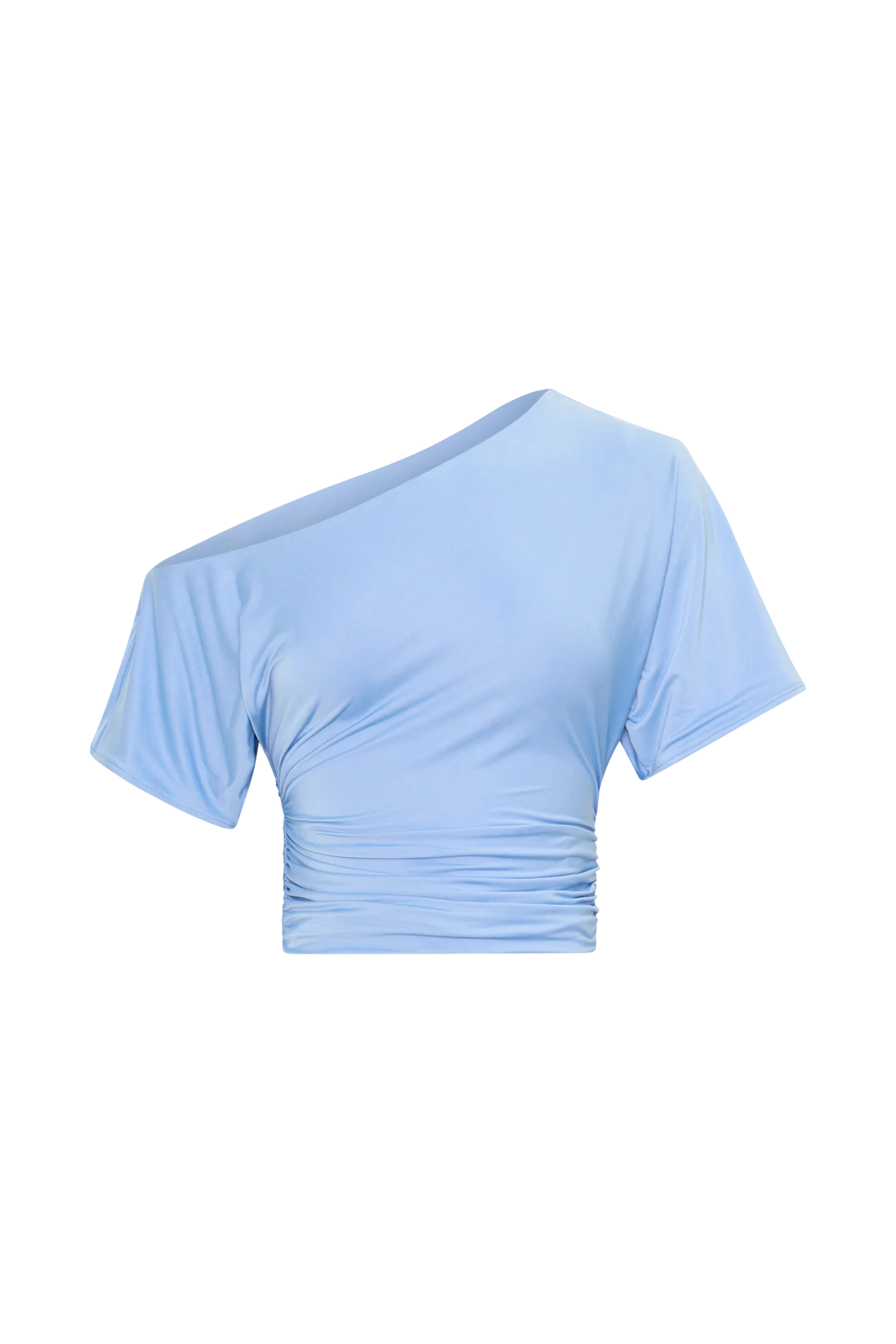 Luu Off Shoulder Slinky Top Sea Blue
