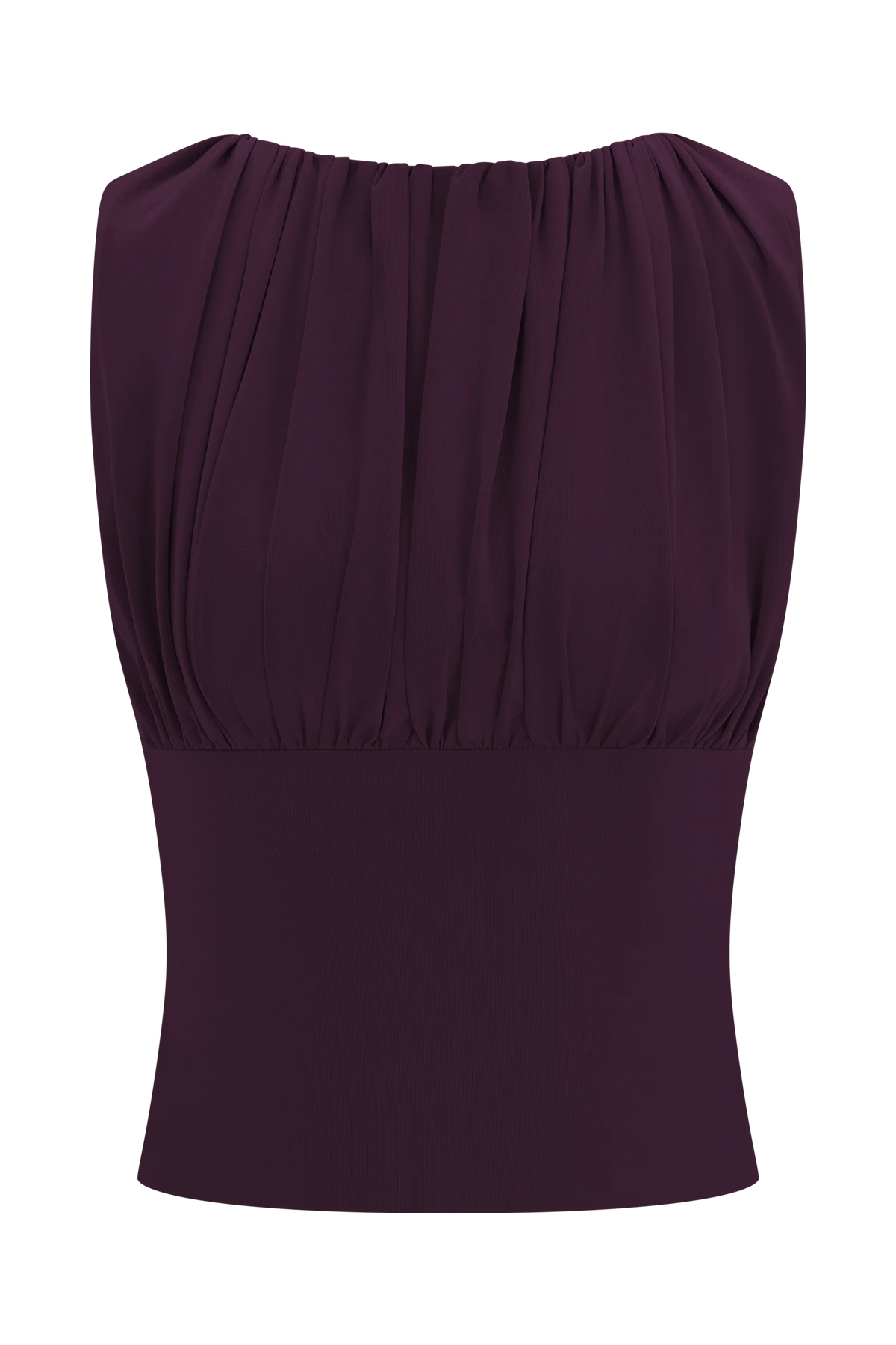 Erina Slinky Open Back Top Aubergine