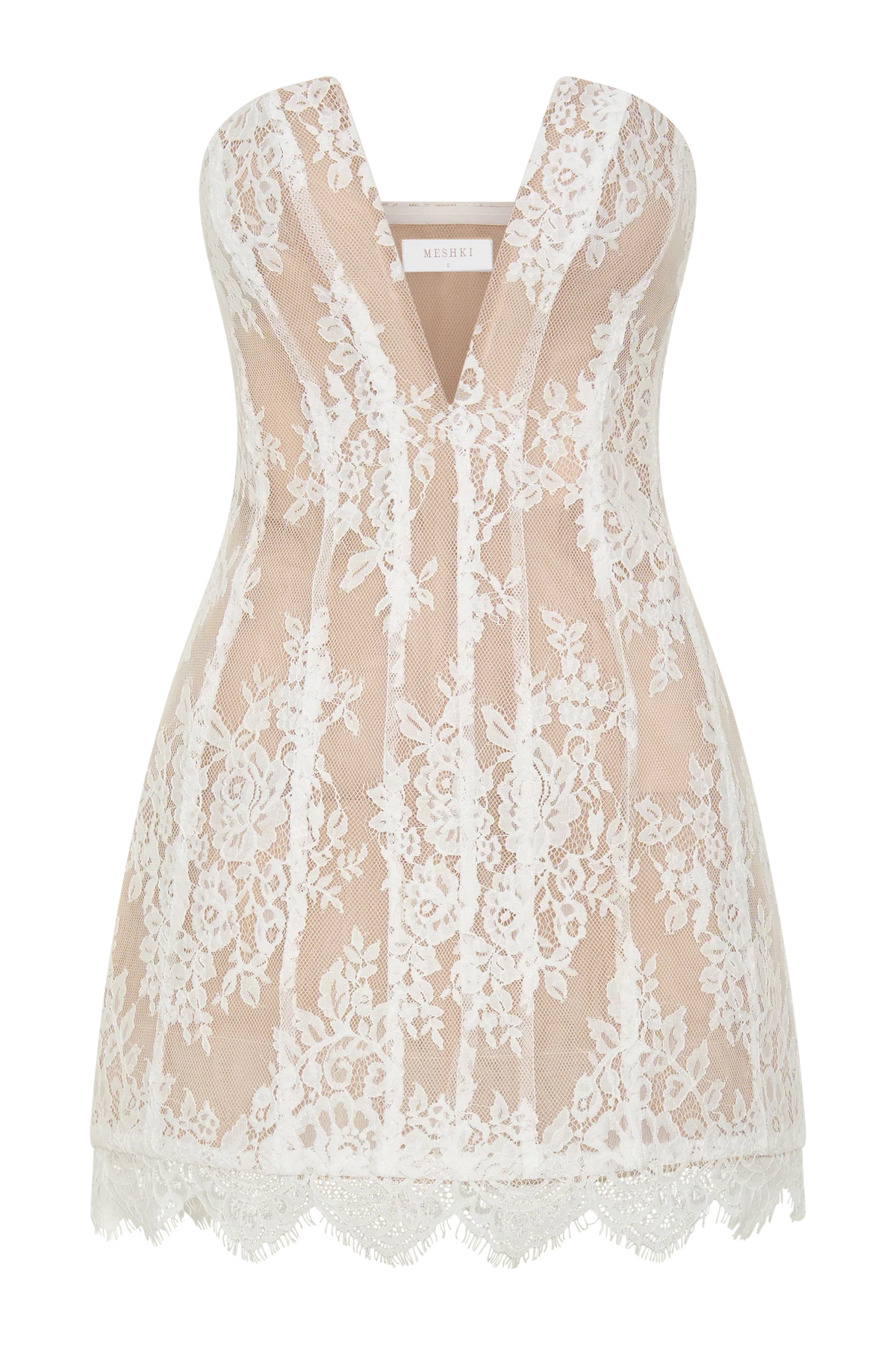 Zoey Lace Corset Mini Dress Ivory
