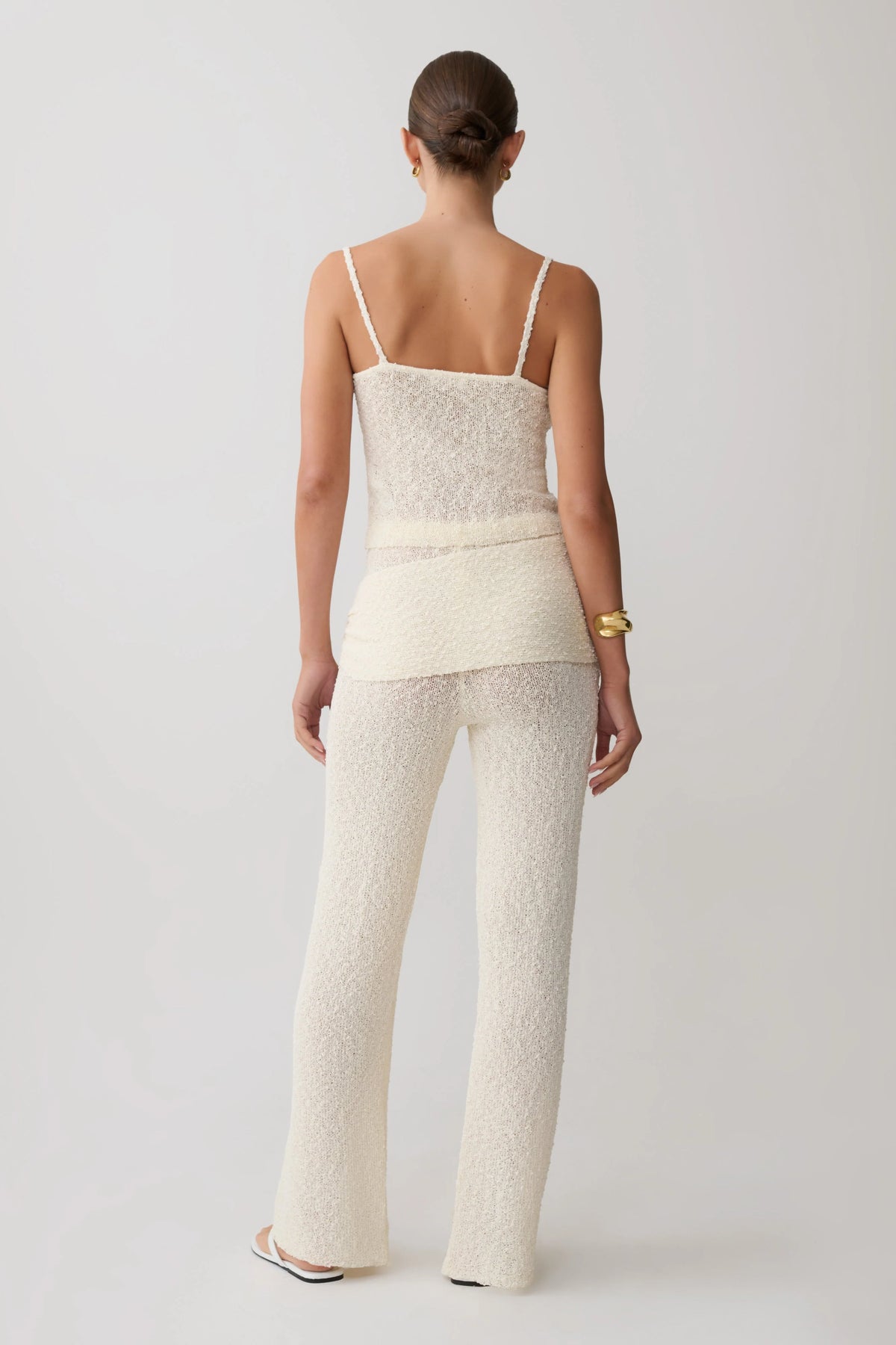 Mattais Boucle Knit Pants Ivory