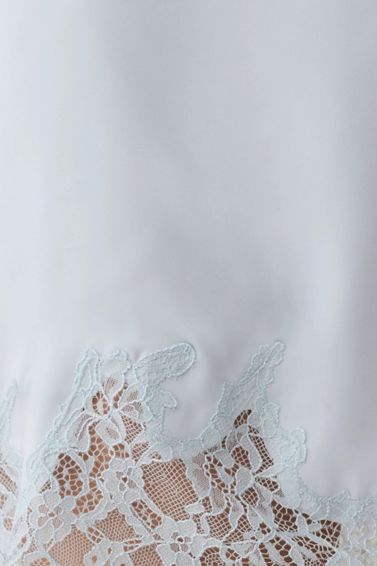 Nina Lace And Satin Mini Skirt Ice Blue