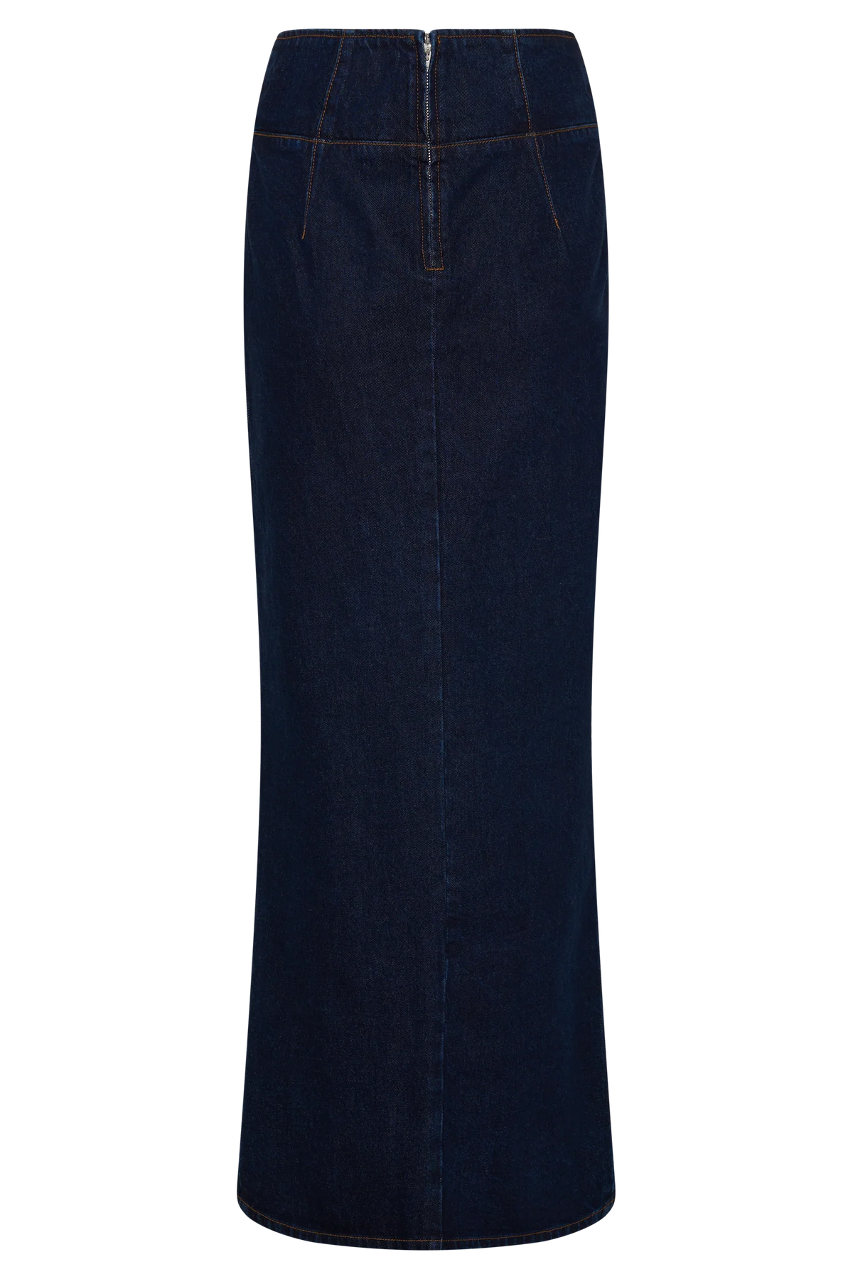 Maylena High Rise Denim Maxi Skirt Indigo Blue