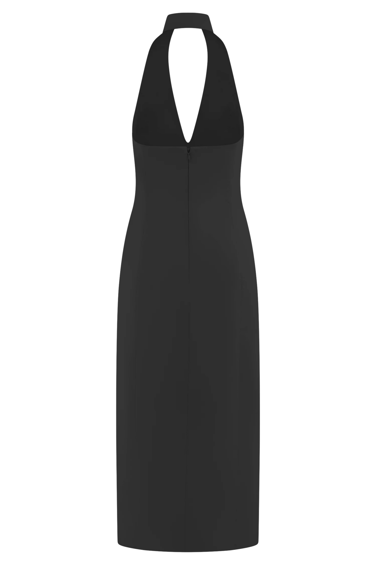 Simona Halter Neck Midi Dress Black