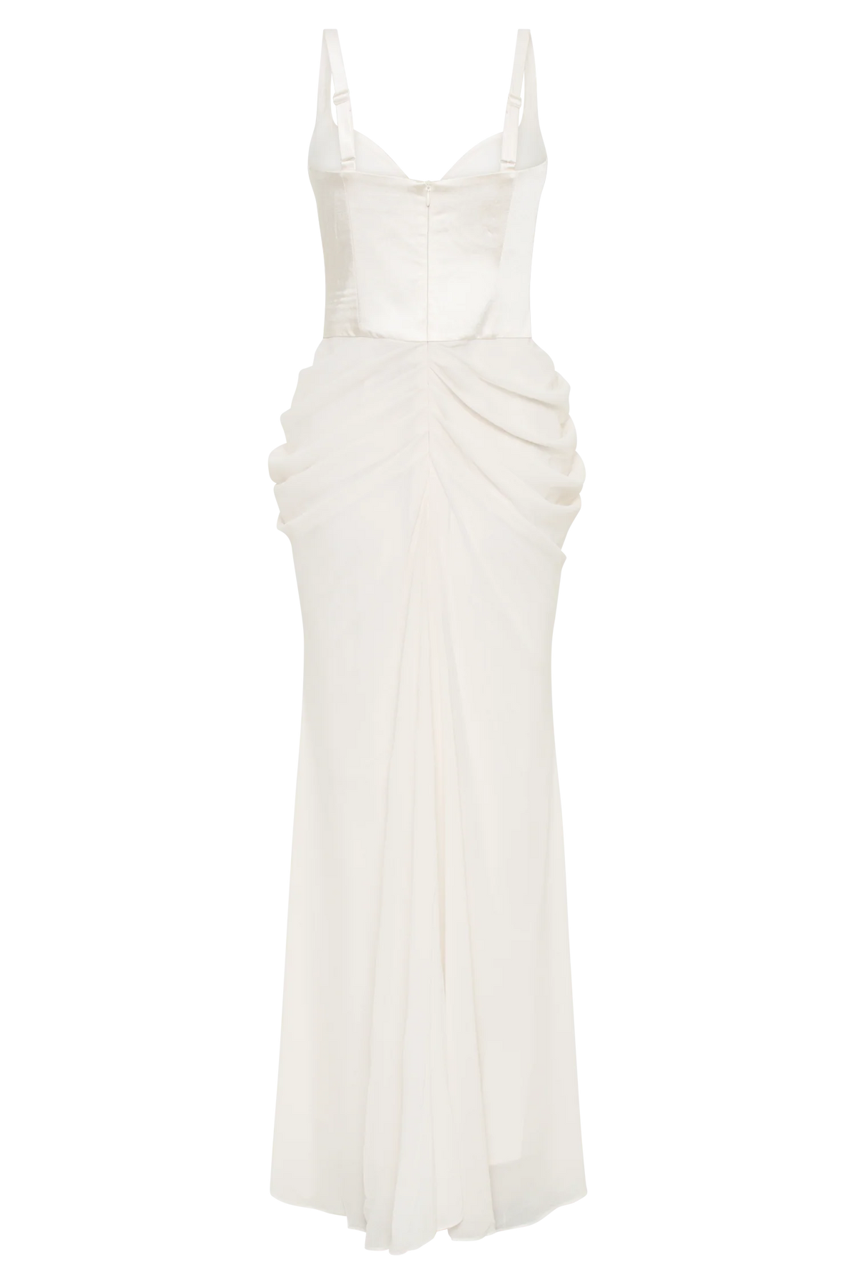Leila Satin Corset Maxi Dress Ivory