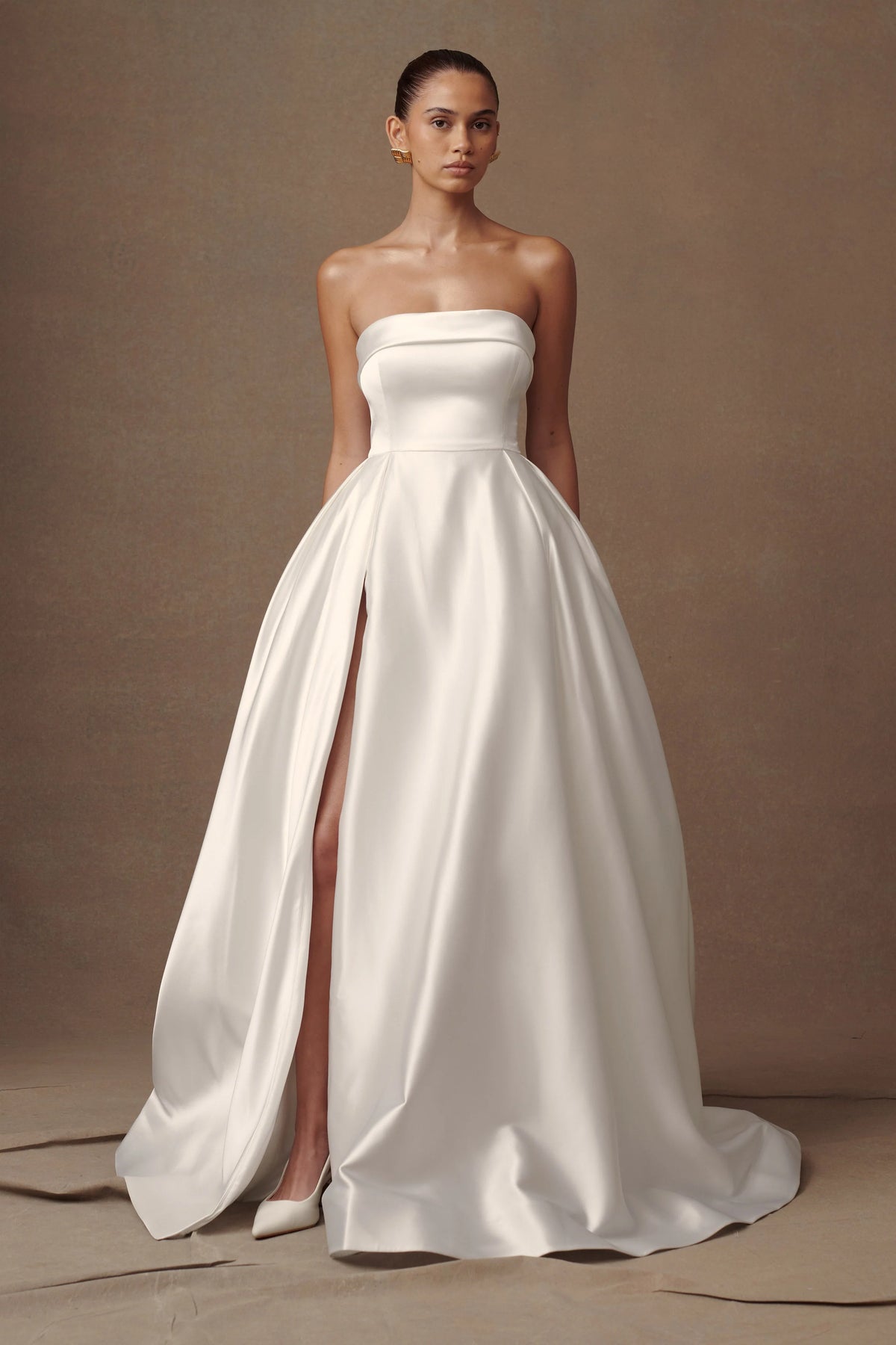Eileen Strapless Wedding Gown White
